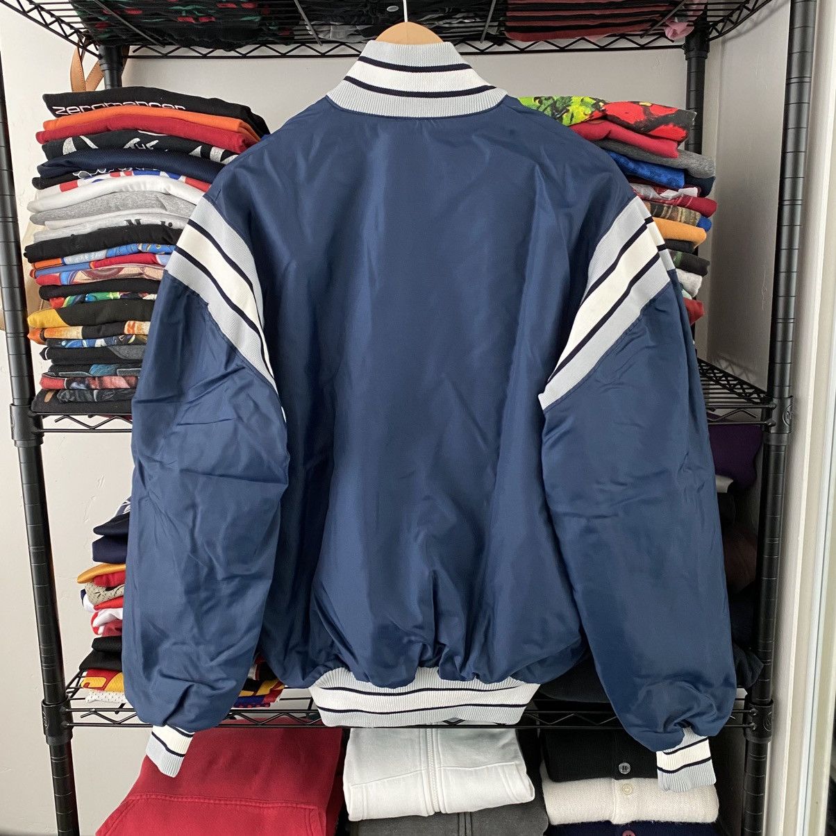 Delong Vintage Dallas Cowboys Nylon Jacket Windbreaker DeLong 1980s Size US L / EU 52-54 / 3 - 4 Thumbnail