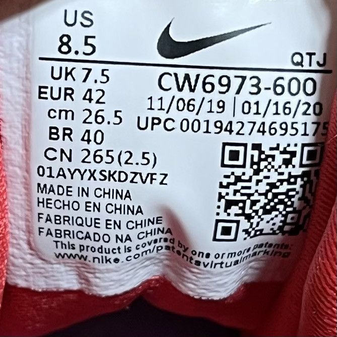 Nike Nike Air Vapormax Plus University Red CW6973-600 8.5 Size US 8.5 / EU 41-42 - 9 Thumbnail