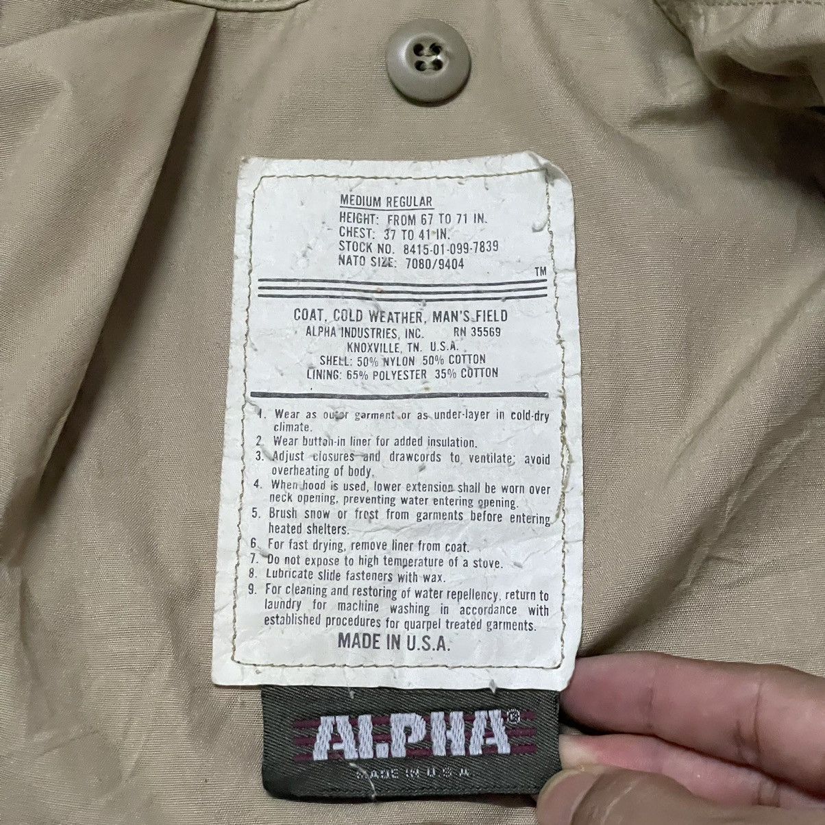 Alpha Industries Vintage Alpha Industries M65 Field Jacket Military 80s Size US M / EU 48-50 / 2 - 12 Thumbnail