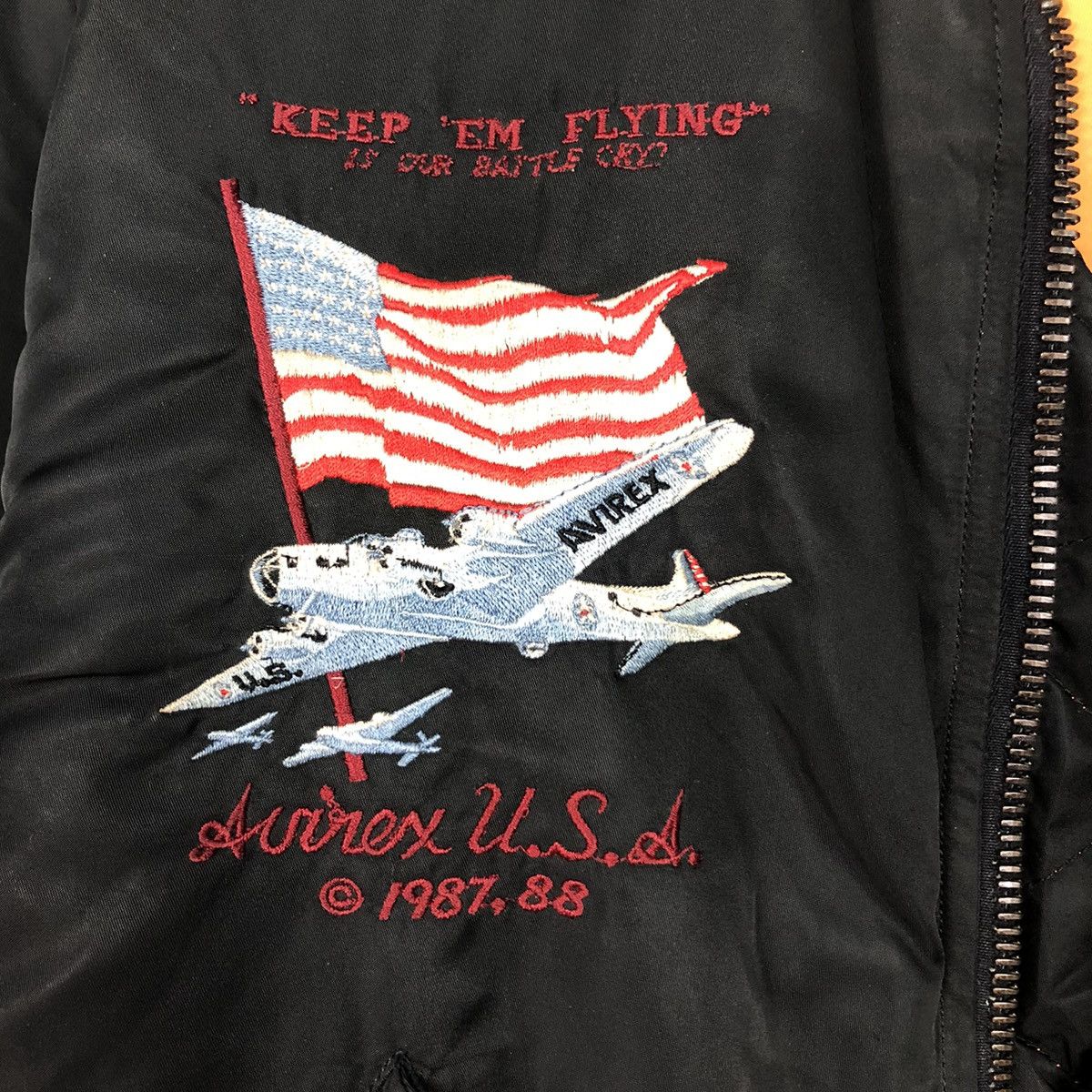 Avirex 📌Vintage Ma-1 Bomber Jacket Fly Military Avirex Big Logo Size US XS / EU 42 / 0 - 21 Thumbnail