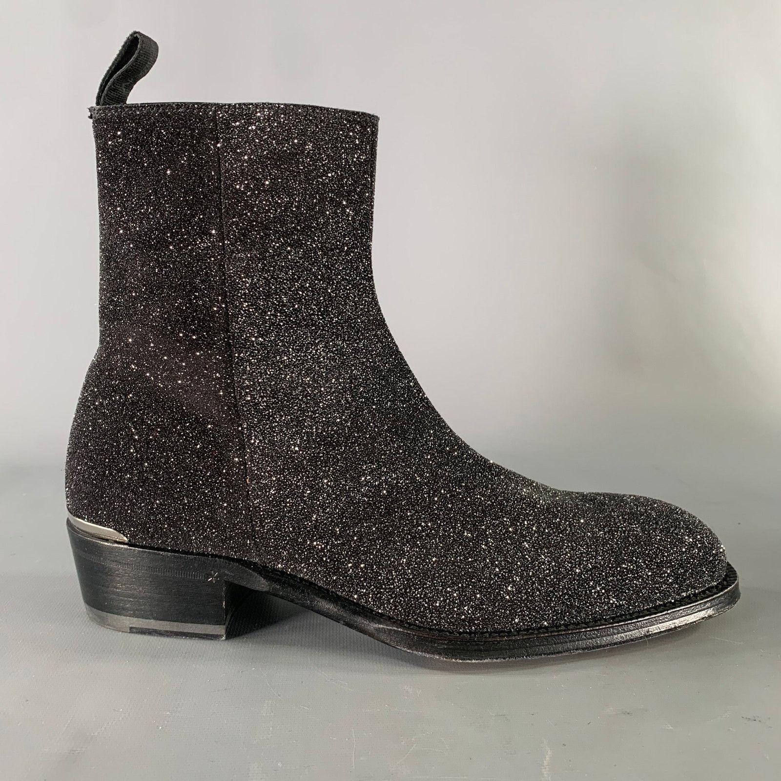 Alexander McQueen ALEXANDER MCQUEEN Size 7 Black Silver Metallic Zip Up Boots Size US 7 / EU 40 - 2 Thumbnail