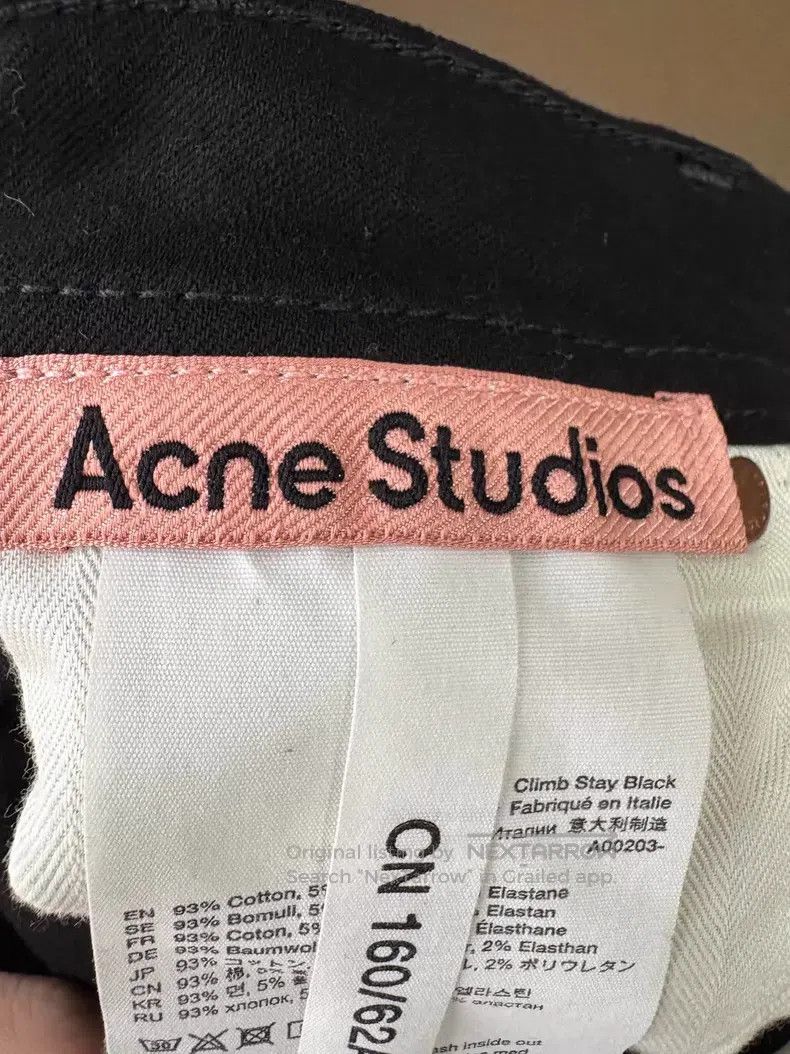 Acne Studios Acne Studios Black leather label silver buckle jeans, a mo Size 25" / US 0 / IT 36 - 7 Thumbnail