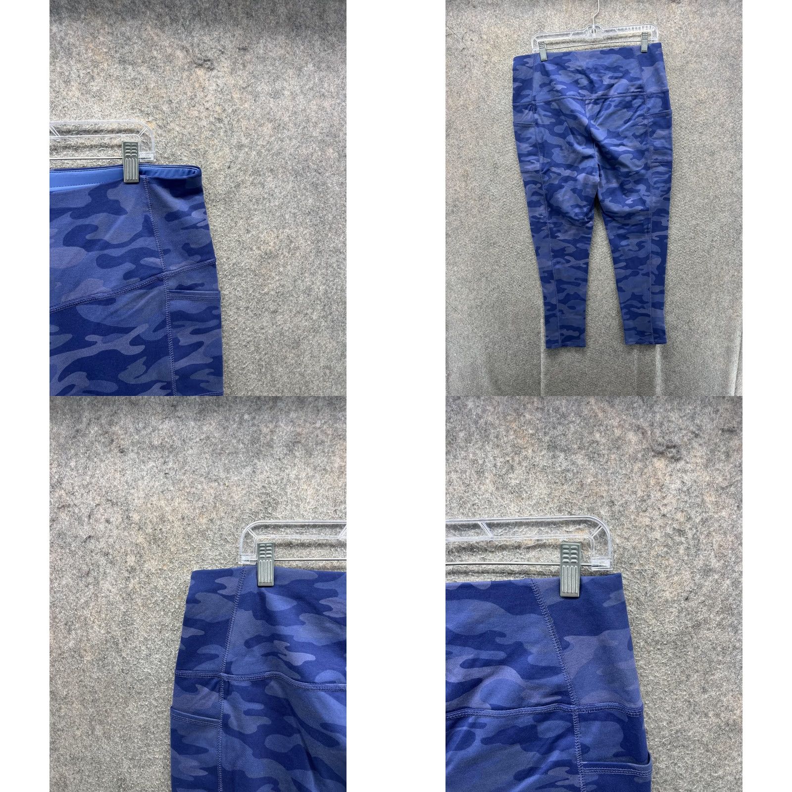 Vintage Chico's Zenergy Leggings Womens 2P Blue Camo Crop High Rise Yoga Pants Athletic Shirt Shirt? Size 26" / US 2 / IT 38 - 8 Thumbnail