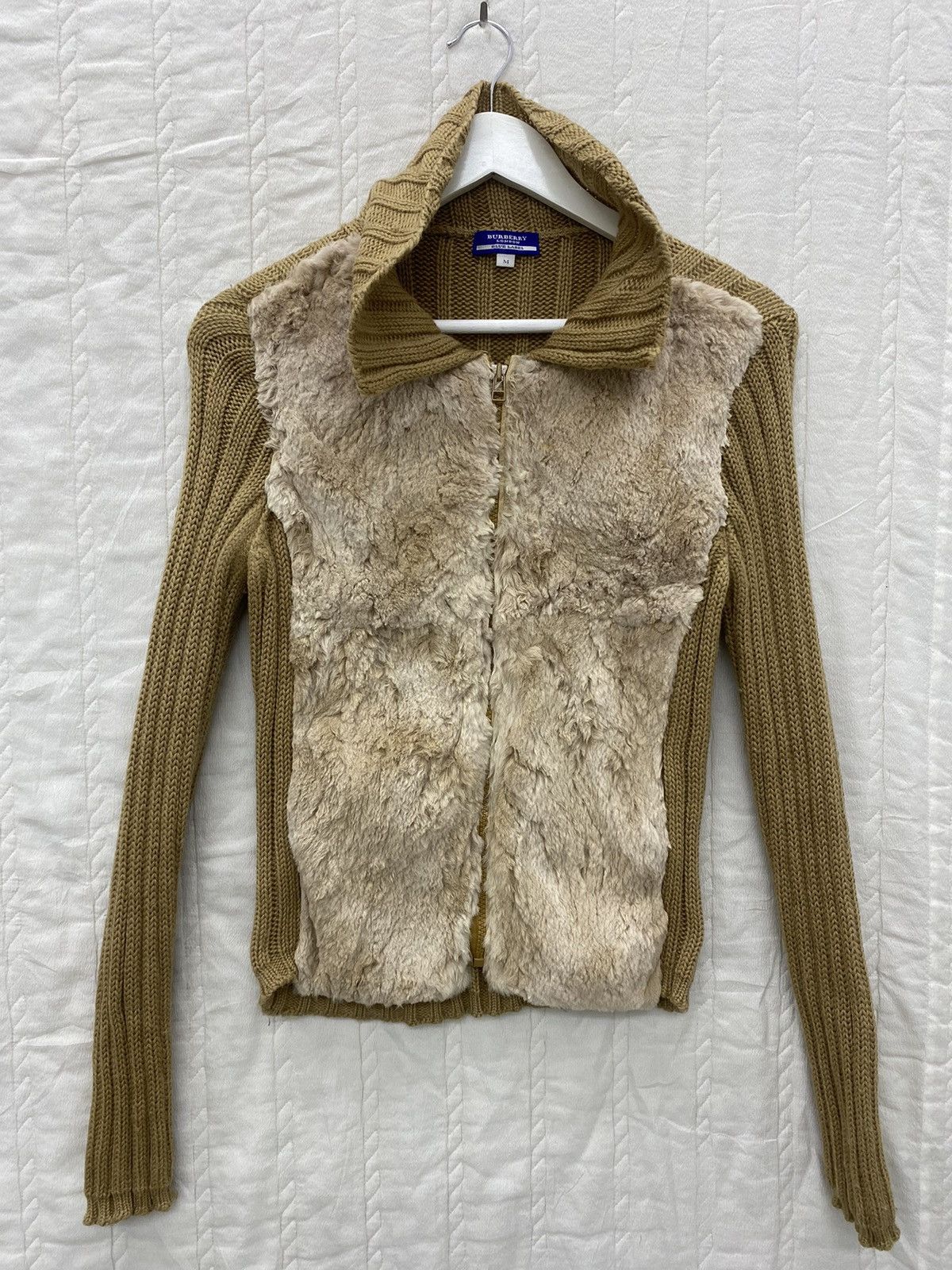 N) BURBERRY CARDIGAN KNIT FUR - Main Image