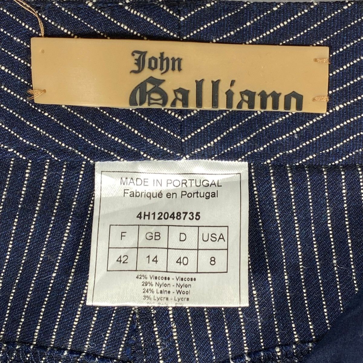John Galliano Vintage John Galliano Floral Embroidered Pinstripe Trousers Size 32" / US 10 / IT 46 - 10 Thumbnail