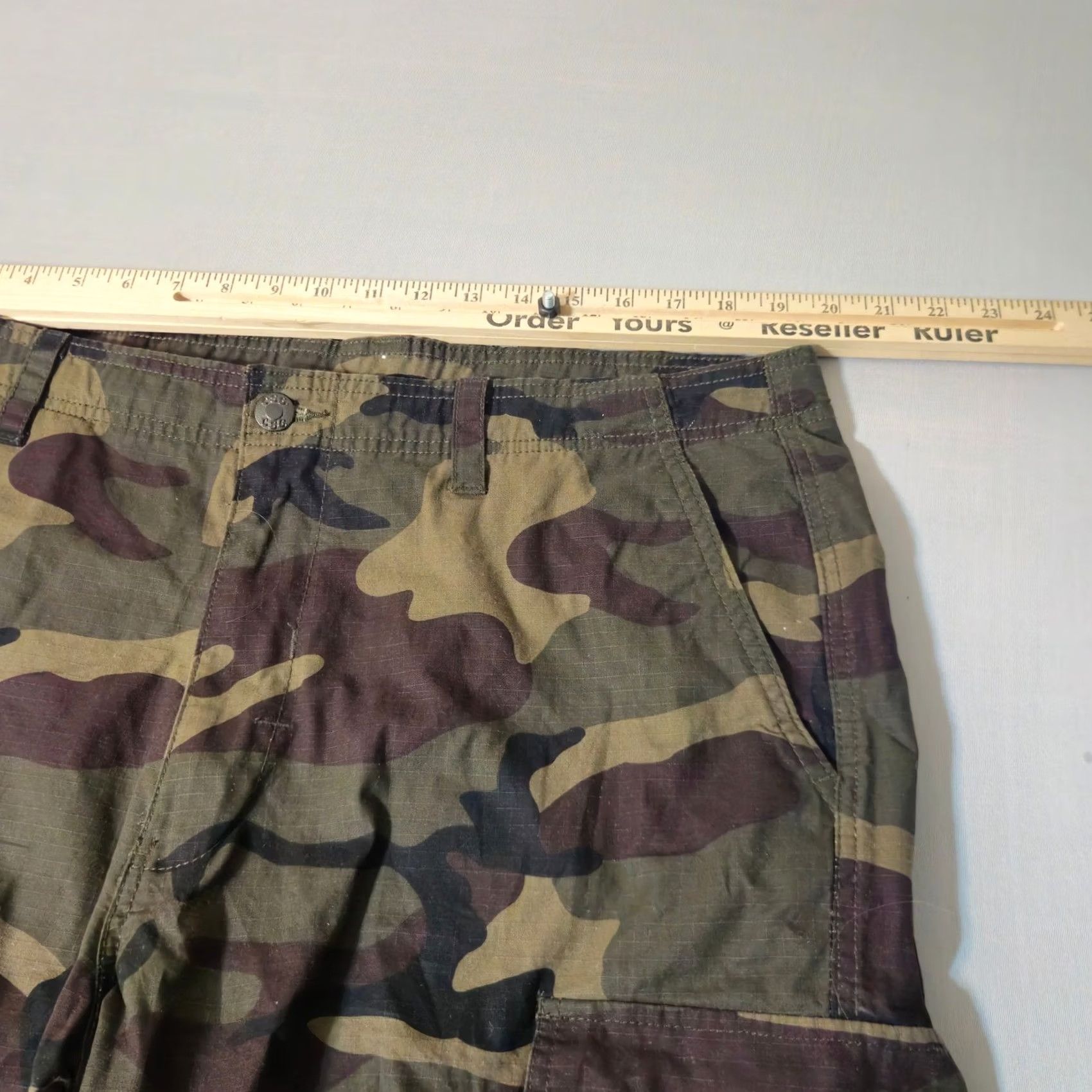 Vintage CSG Cargo Shorts Men 40 Green Camo Ripstop Multi Pocket Casual Outdoor Size US 40 / EU 56 - 5 Thumbnail
