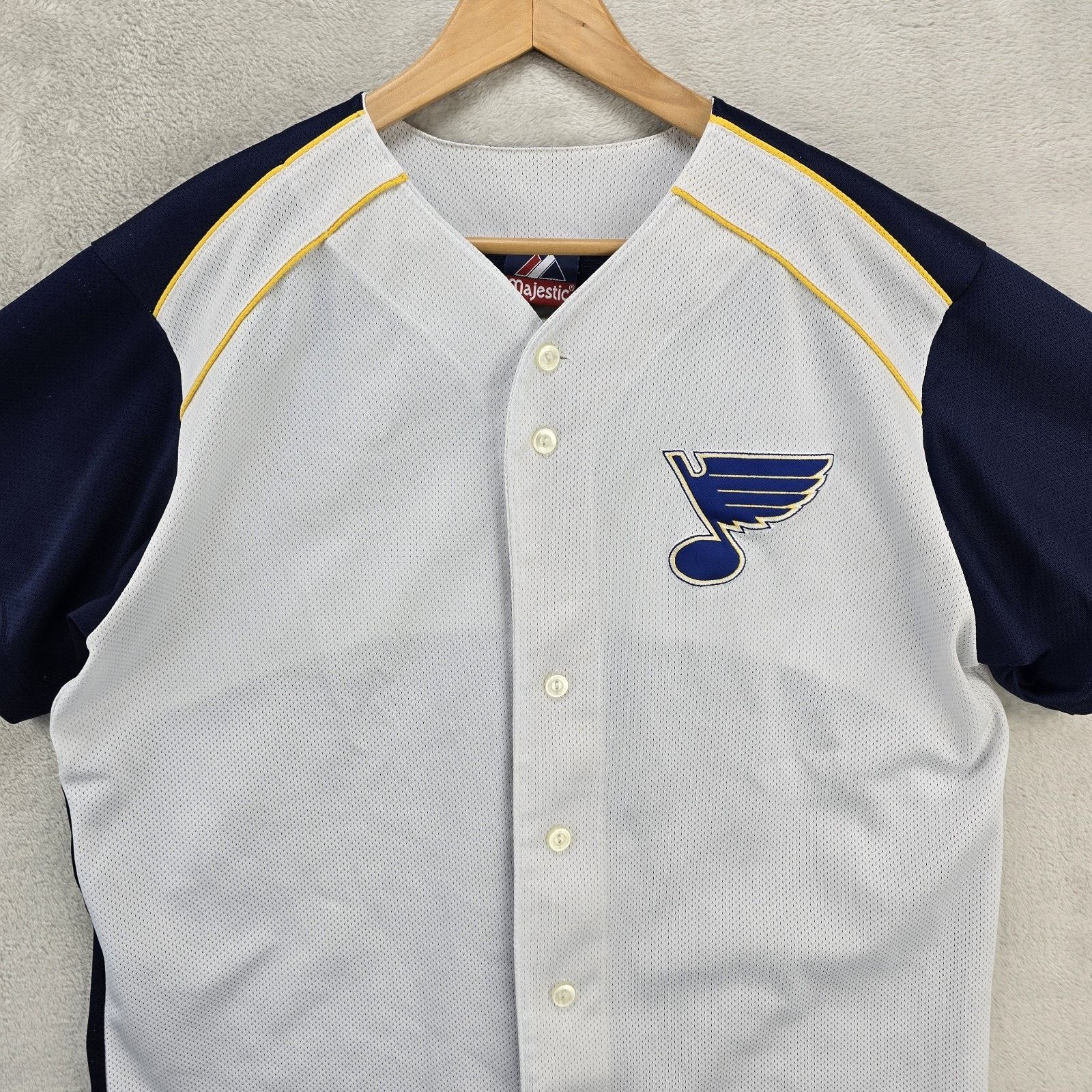 Majestic Majestic St Louis Blues NHL Jersey Mens Large Button Up Size US L / EU 52-54 / 3 - 2 Thumbnail