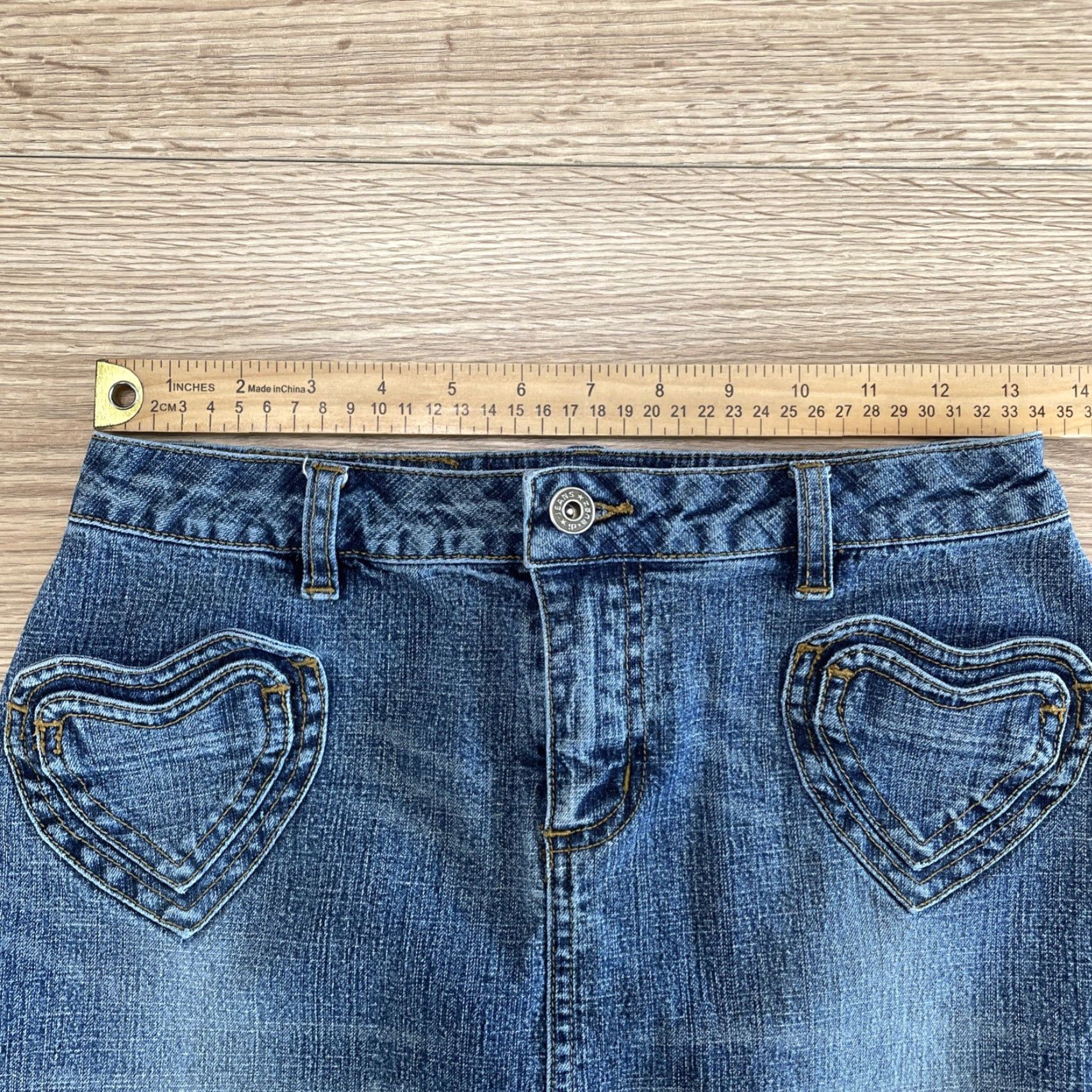 Denime VINTAGE Zana Di Denim Skirt Women Small A-Line Shorts Low Rise Blue Y2K Size 25" / US 0 / IT 36 - 3 Thumbnail