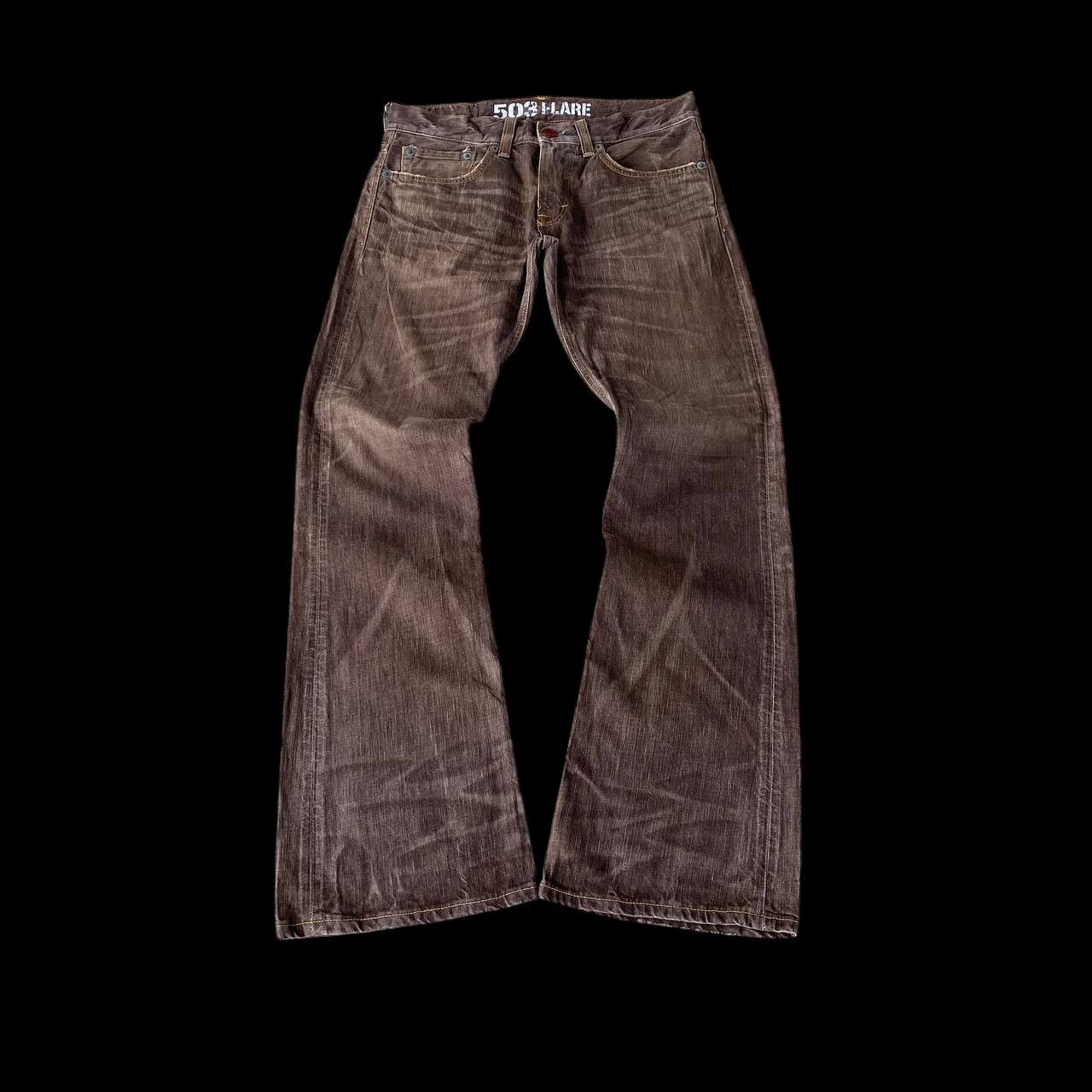 Edwin FLARE EWDIN 503 HERINGBONE GHOSTCLAW DARK BROWN Size US 30 / EU 46 - 1 Thumbnail