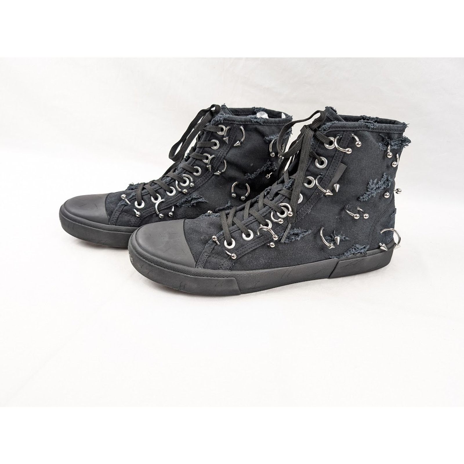 Balenciaga o1rshd1 Destroy Paris High Top Sneakers in Black Size US 9 / EU 42 - 14 Thumbnail