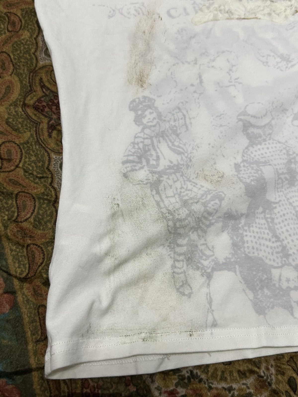 John Galliano S/S 1997 John Galliano “The Circus Collection” Dirty T-Shirt Size S / US 4 / IT 40 - 13 Thumbnail