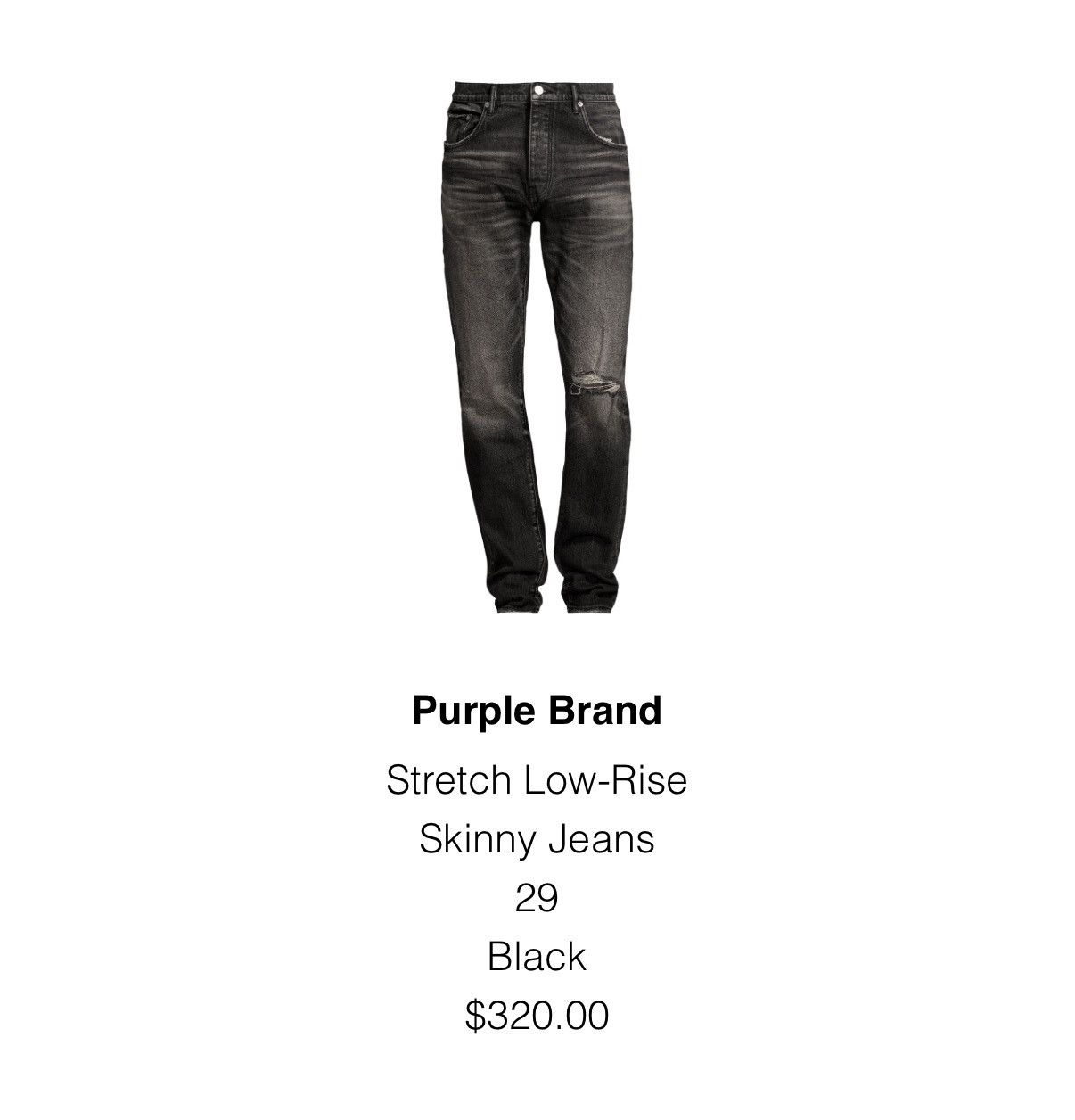 Purple Brand PURPLE BRAND JEAN - BLACK Size US 29 - 12 Thumbnail