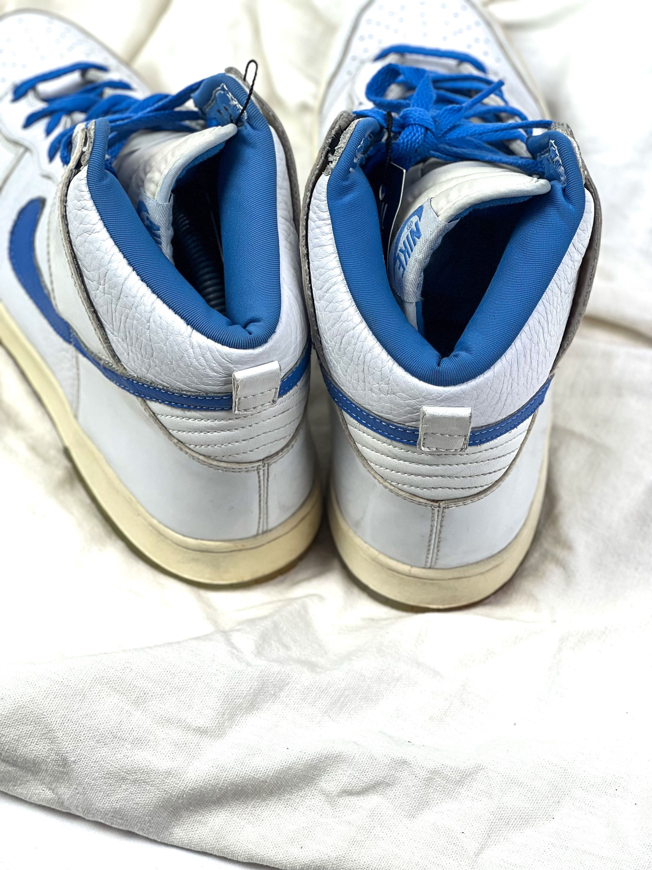 Nike × Vintage NIke Dunk High UNC white University blue DS 2002 Size US 12 / EU 45 - 5 Thumbnail