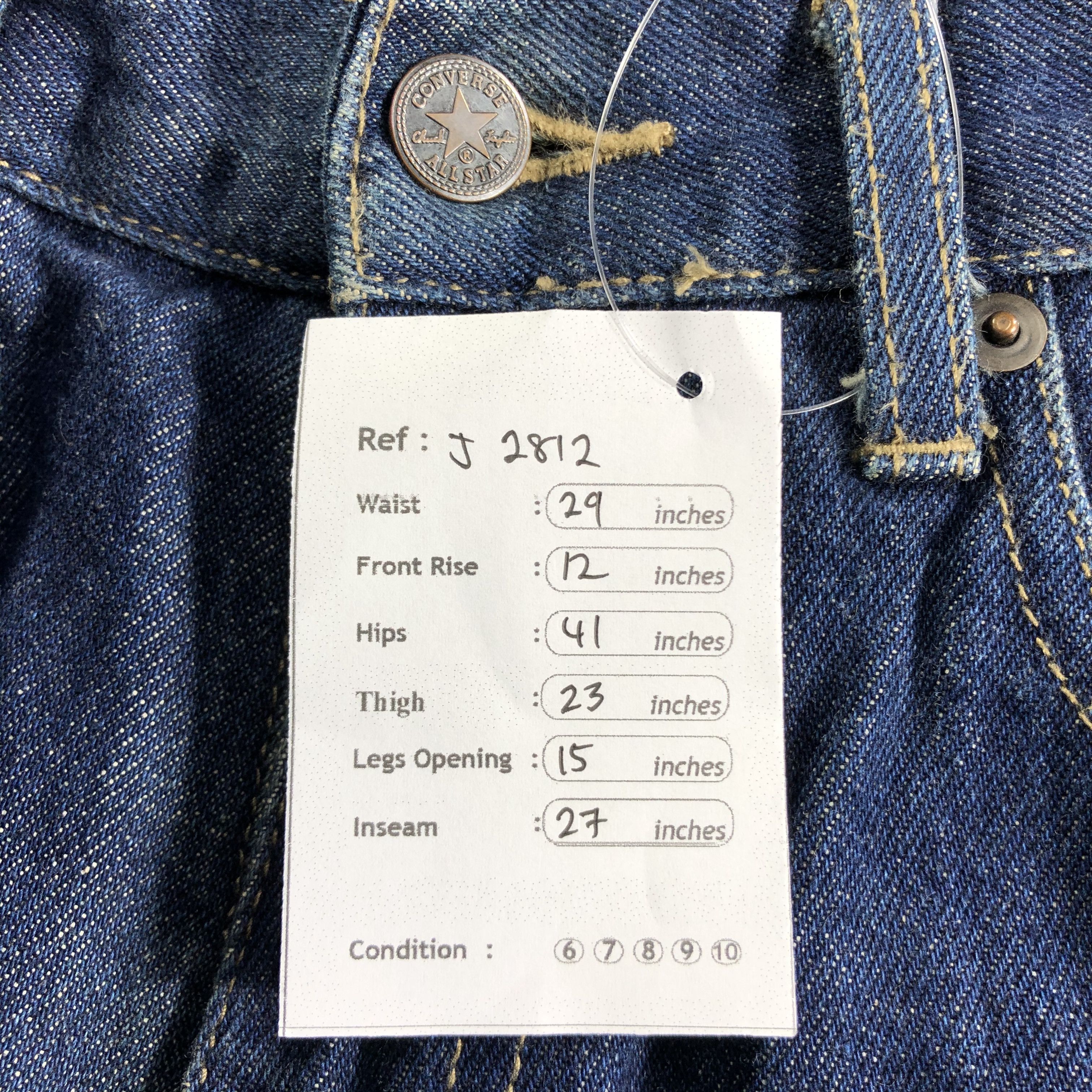 Converse Vintage Blue Wash Converse Jeans-J2812 Size US 29 - 10 Thumbnail