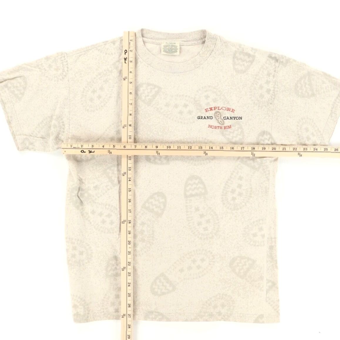 FRED VINTAGE Fred Harvey Trading Footprints All Over Print T-Shirt Beige Men's L Size US L / EU 52-54 / 3 - 3 Thumbnail