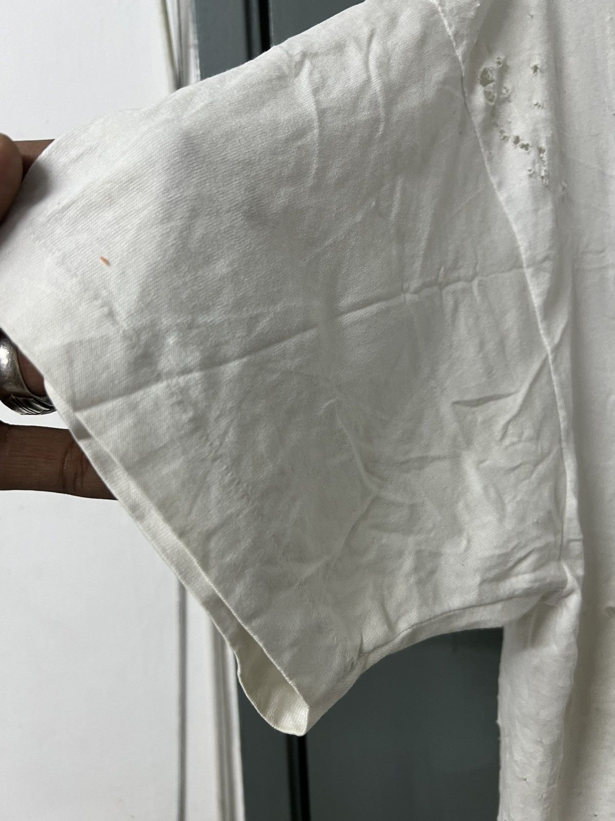 Vintage VINTAGE THRASHED FADED WHITE PLAIN PAPER THIN ERD GRUNGE Size US XL / EU 56 / 4 - 3 Thumbnail