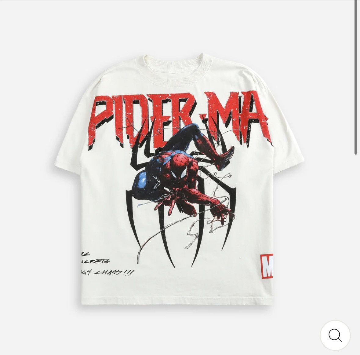 image of Civil Regime X Darc Sport X Marvel Spiderman “Spiderman Webs in White, Men's (Size Small)