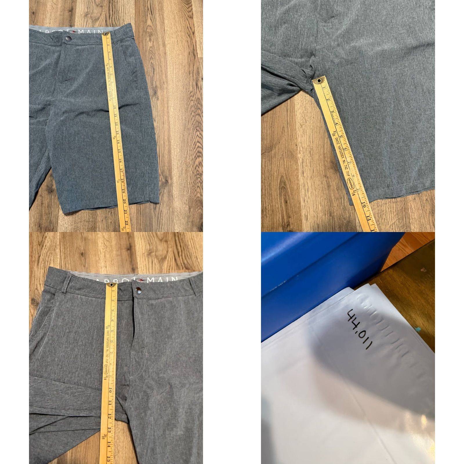 Vintage Abbot Main Shorts Men's 34 Gray Chino Shorts Flat Front Pockets Vintage? No Size US 34 / EU 50 - 8 Thumbnail