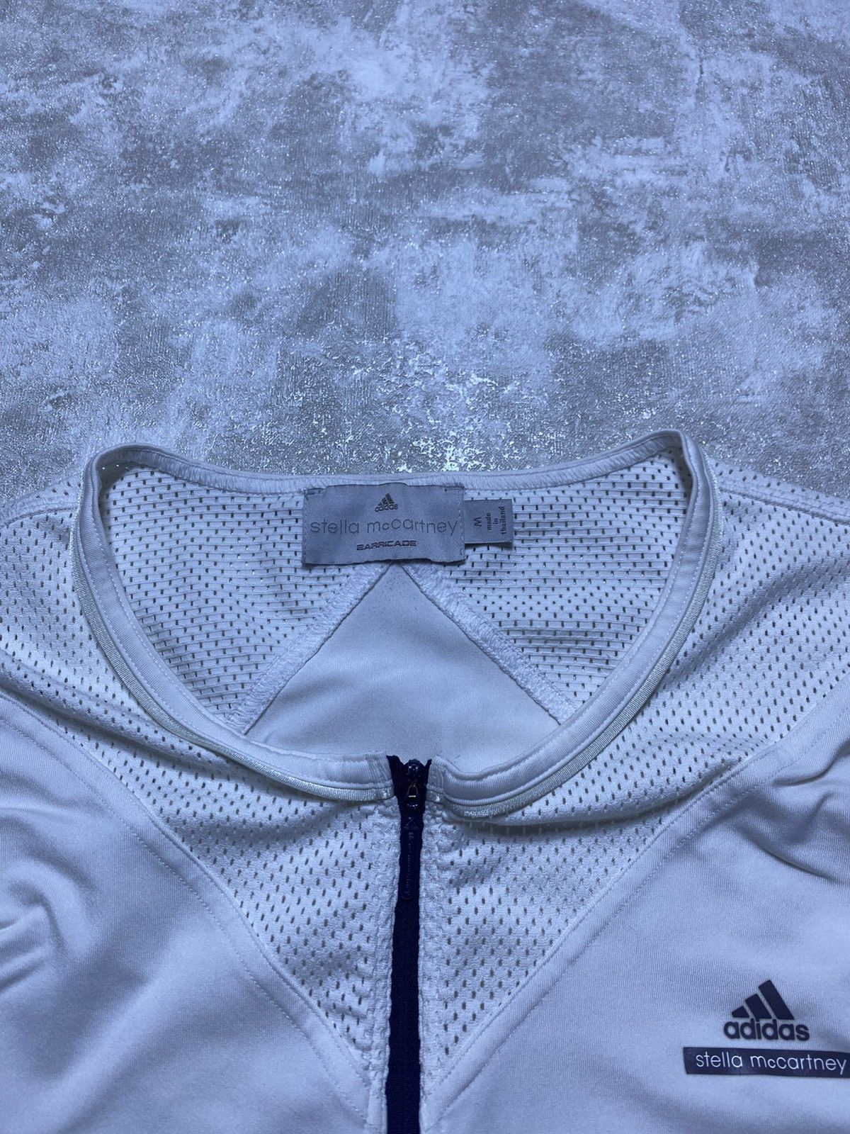 Adidas × Stella McCartney Adidas by Stella McCartney Mesh Quarter-Zip Long Sleeve Top Size M / US 6-8 / IT 42-44 - 4 Thumbnail