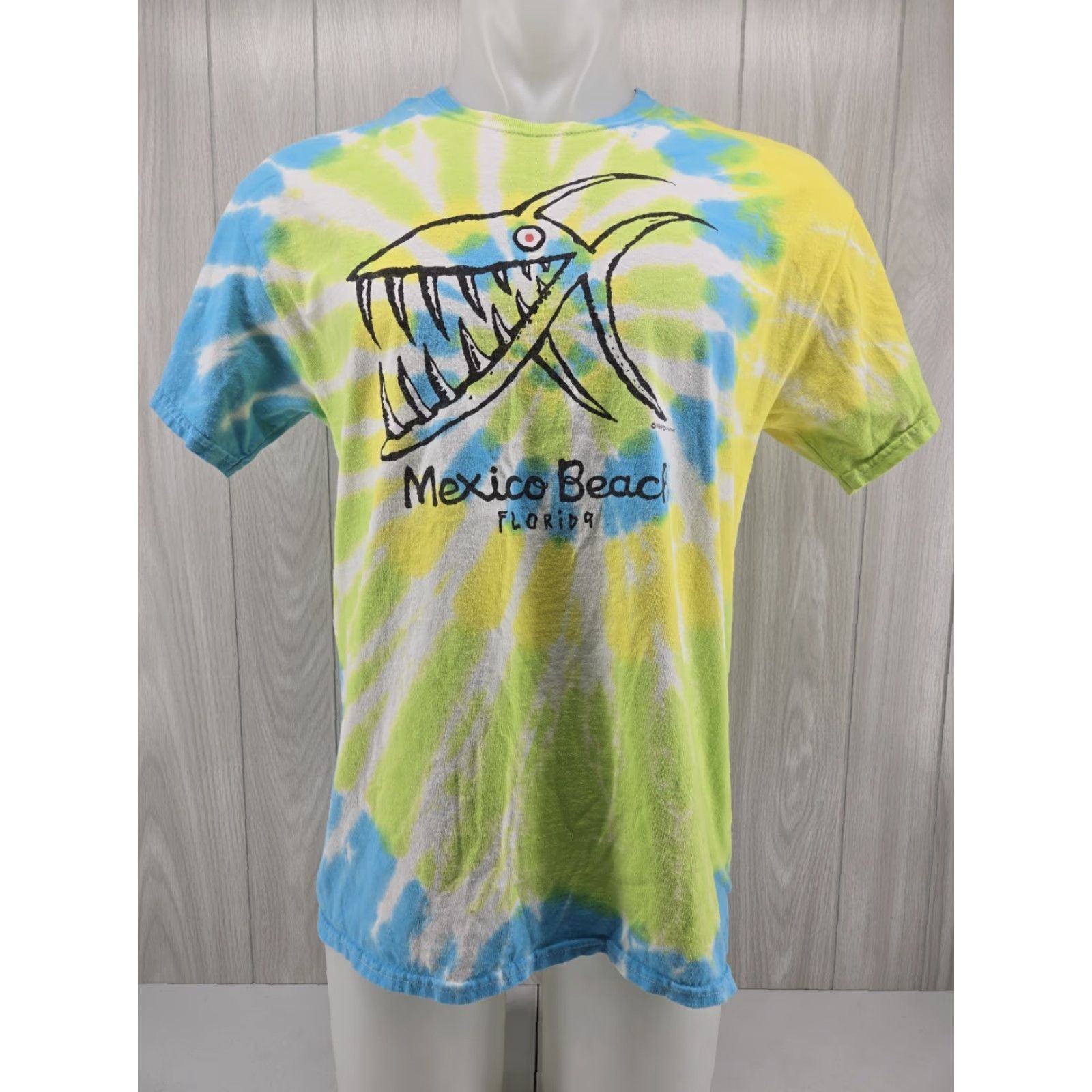 Vintage Big Head Designs Mexico Beach Florida FL T-Shirt Tie Dye Large Men Graphic Tee Size US L / EU 52-54 / 3 - 2 Thumbnail
