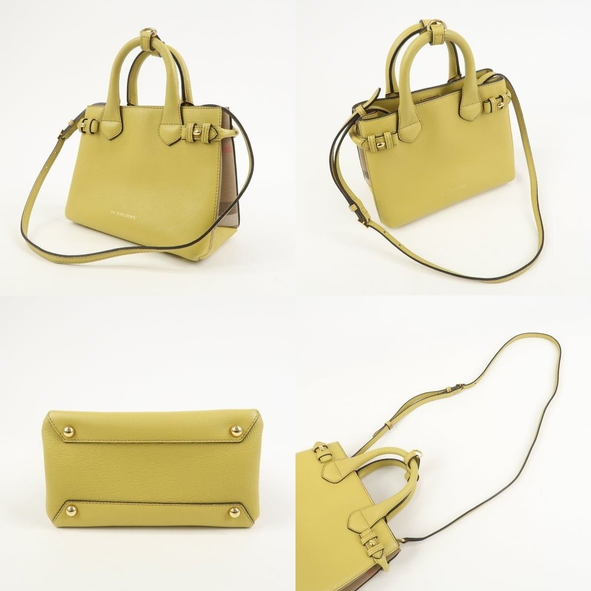 Burberry Burberry Banner Mini Leather Shoulder Bag Yellow Size ONE SIZE - 3 Thumbnail