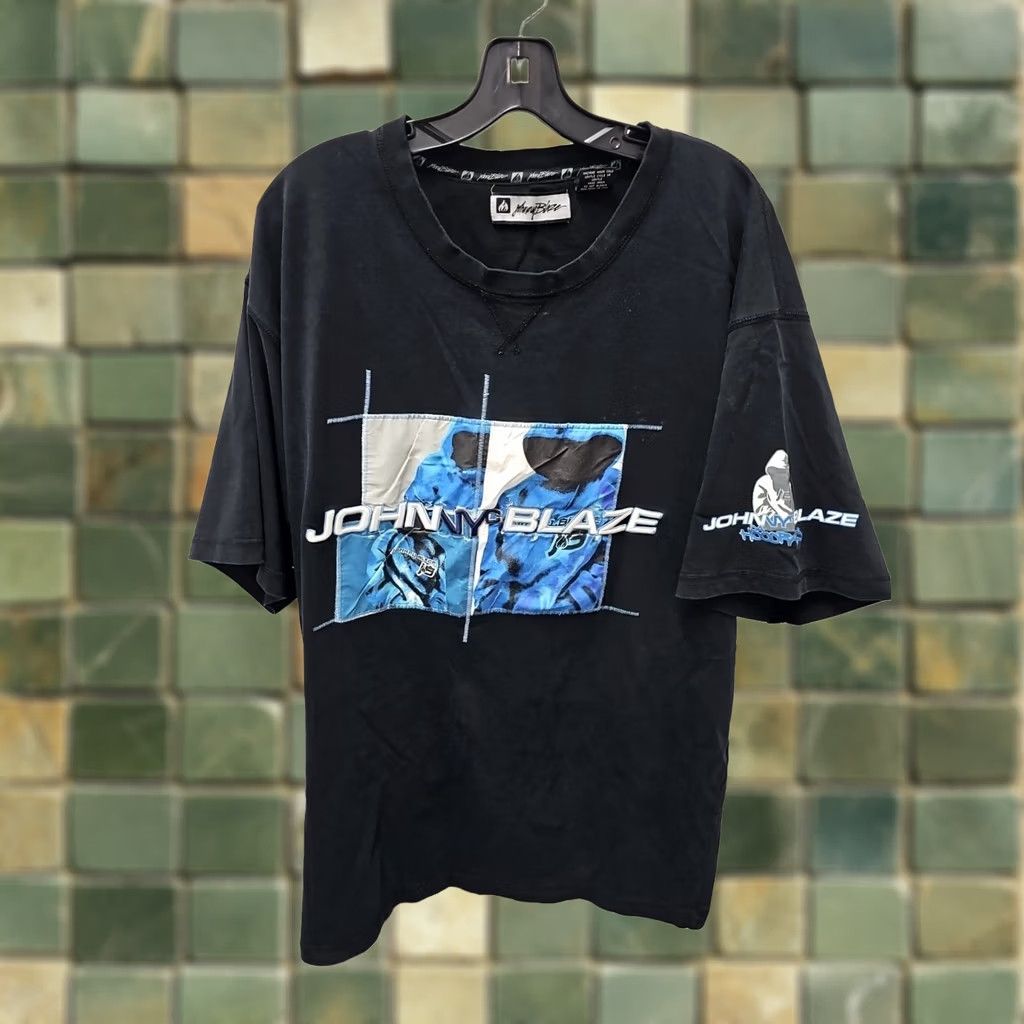 Vintage VINTAGE 90s Johnny Blaze JB NYC Hood Rats Patches T-Shirt XL Black Denim Hooded Mens T-Shirt 90s Rare Size US XL / EU 56 / 4 - 1 Thumbnail