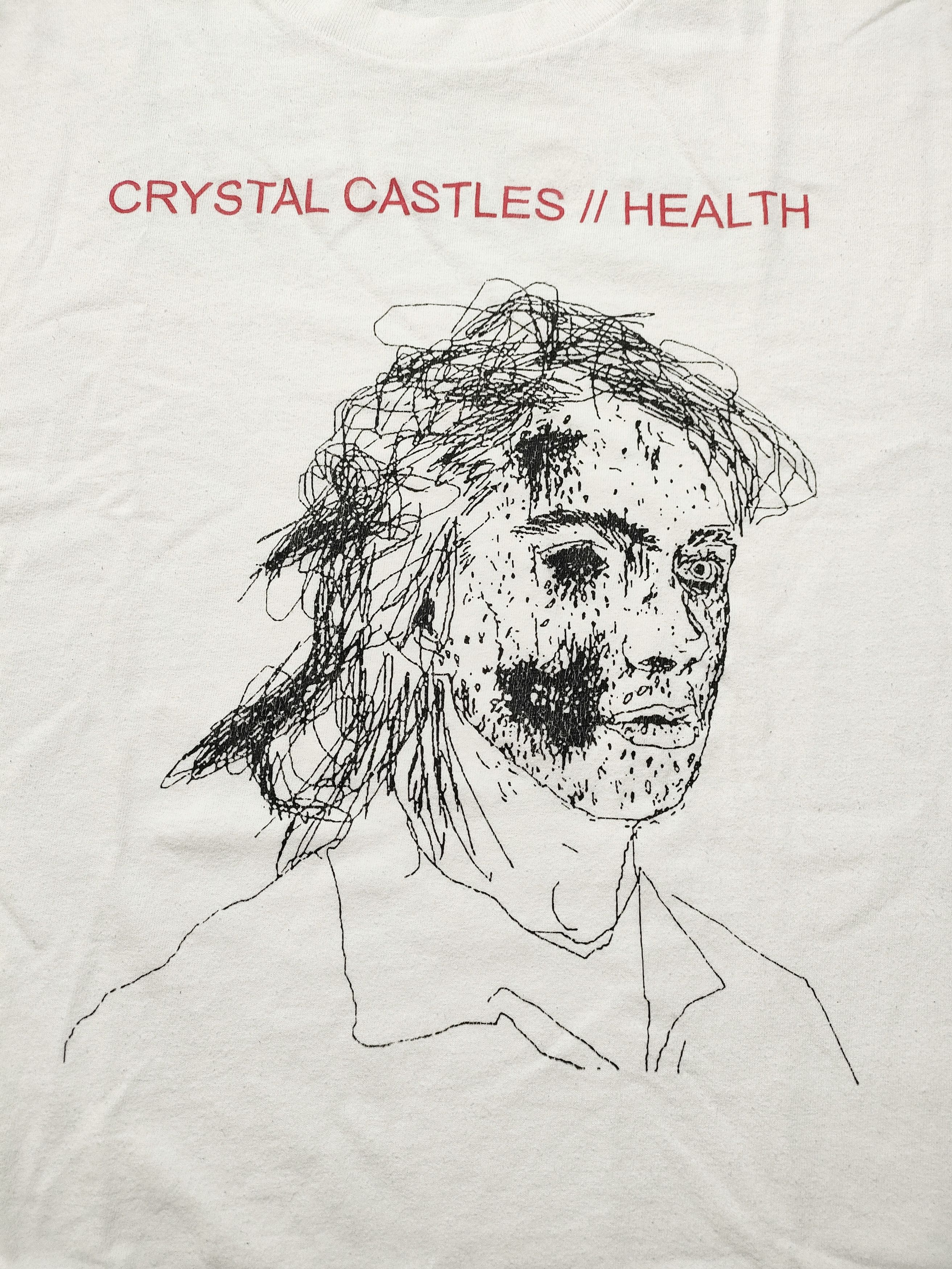 Band Tees CRYSTAL CASTLES // HEALTH Album Split Promo T-Shirt Size US XL / EU 56 / 4 - 2 Thumbnail