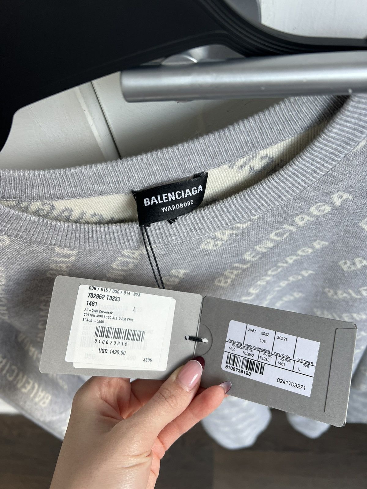 Balenciaga Balenciaga Logo Sweater Size L / US 10 / IT 46 - 3 Thumbnail