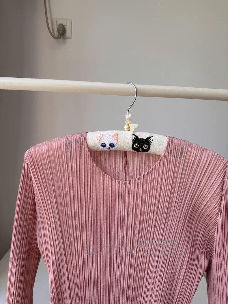 Issey Miyake Issey Miyake Pleated Long T-Shirt Pink Size L / US 10 / IT 46 - 2 Thumbnail