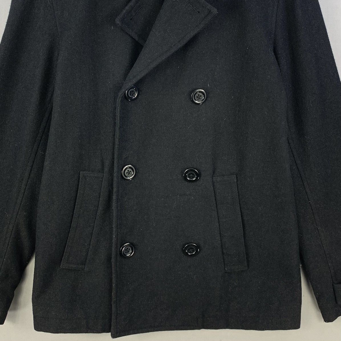 Japanese Brand Vintage Commontage Double Breasted Peacoat Wool Blend Jacket Size US L / EU 52-54 / 3 - 4 Thumbnail