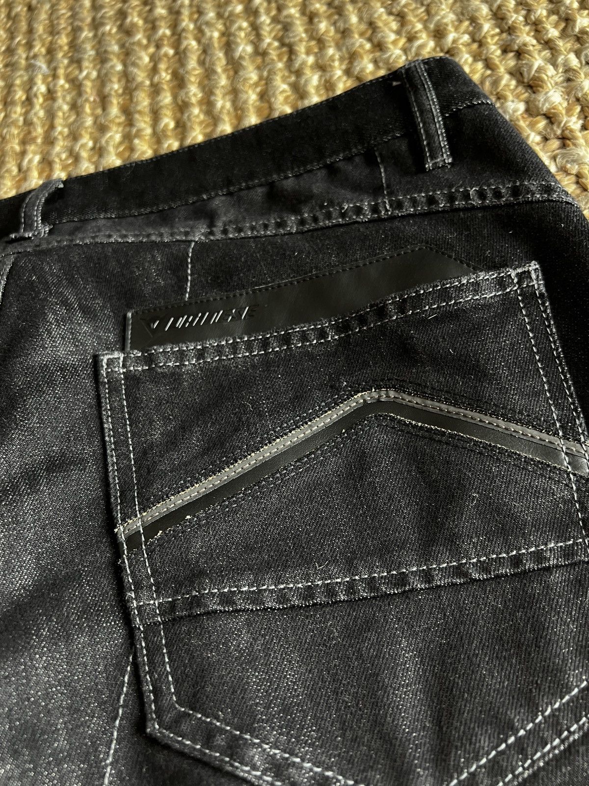 Dainese × Vintage Dainese Black Denim Motorcycle Jeans Pants Vintage Size US 33 - 7 Thumbnail