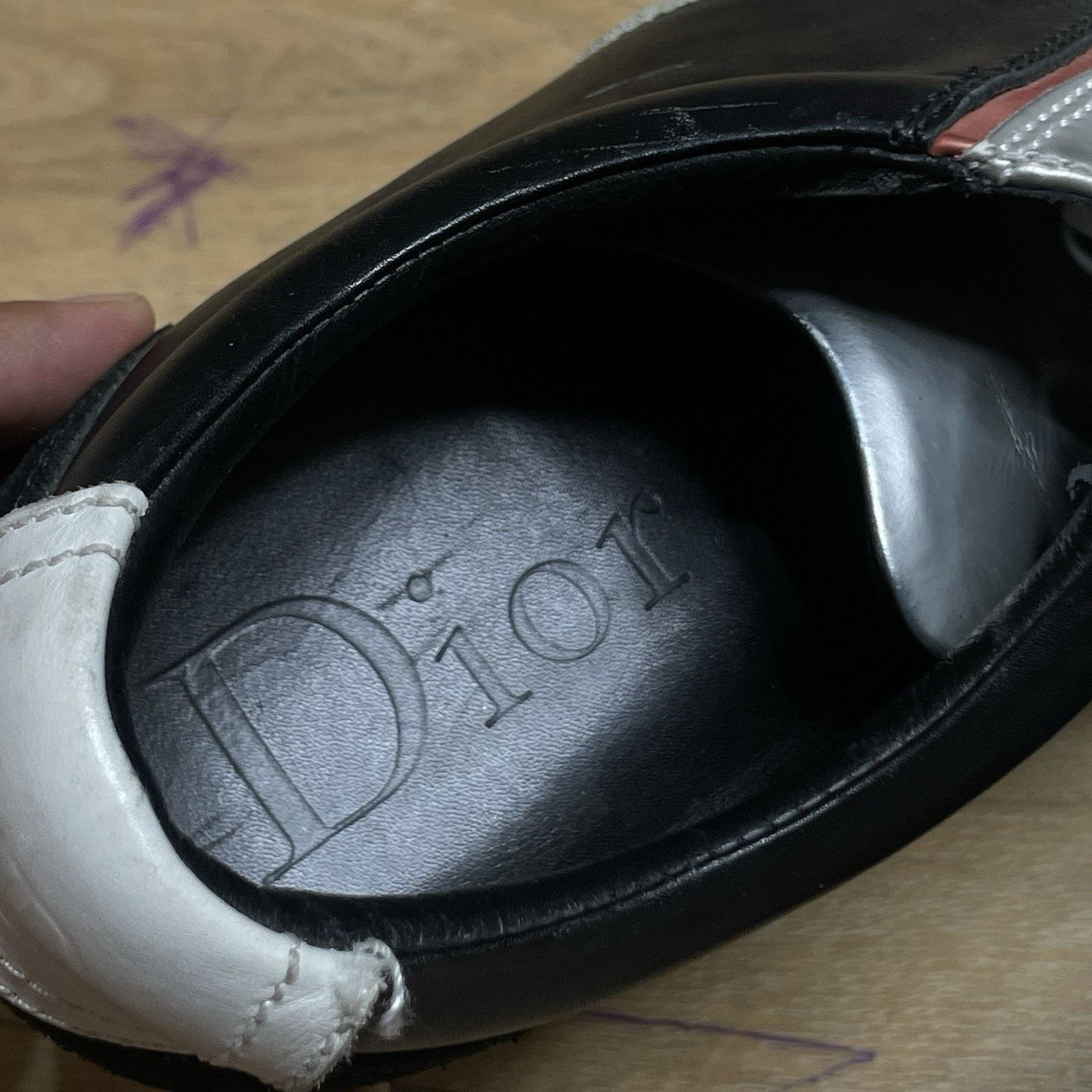 Dior Christian Dior Homme Sneakers Men's Low TOP Black Leather Size US 9 / EU 42 - 10 Thumbnail