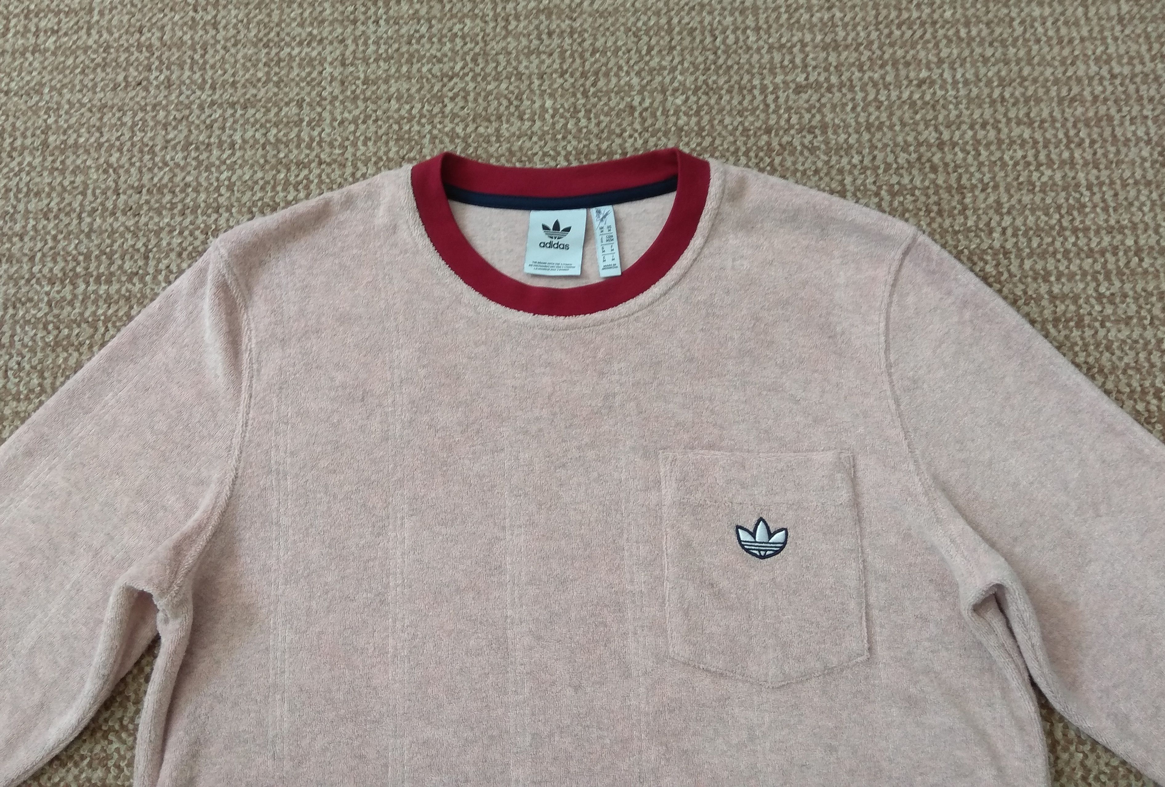 Adidas Adidas Samstag Terry Vapour Pink Sweatshirt sz M Size US M / EU 48-50 / 2 - 2 Thumbnail
