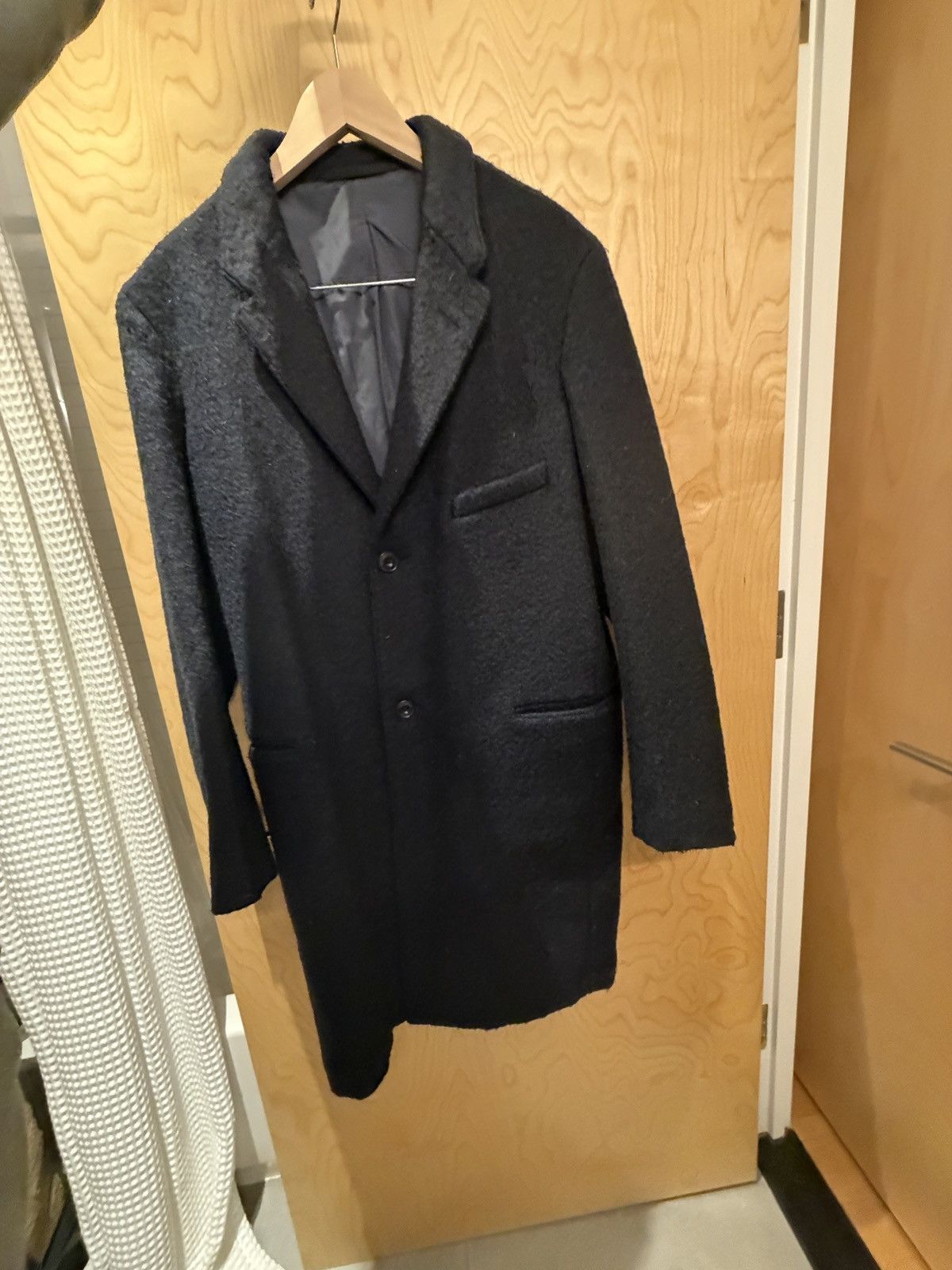 Lemaire Lemaire Men’s Navy Chesterfield Wool Coat Size US M / EU 48-50 / 2 - 3 Thumbnail