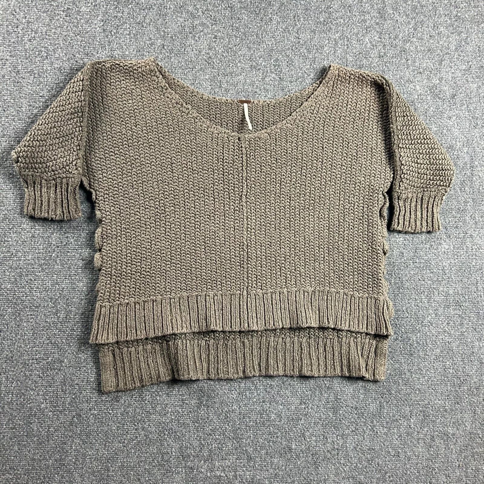 Free People Free People Sweater Womens XS Gray Chunky Knit Relaxed Fit Size XS / US 0-2 / IT 36-38 - 1 Thumbnail