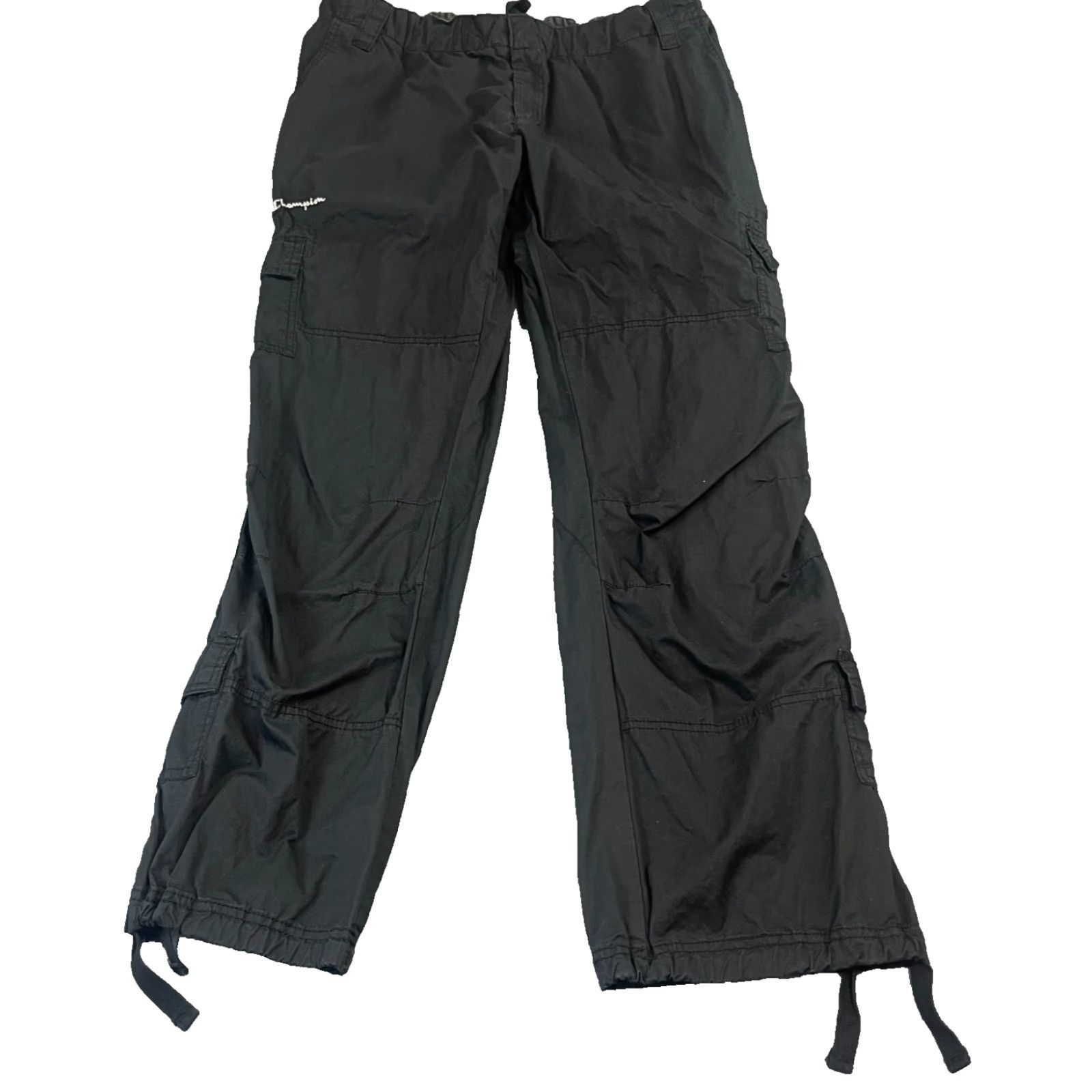 Champion Champion Mens Cargo Pants Combat Baggy Relaxed Fit 34 32 JJB Staff Large Black Size US 33 - 2 Thumbnail