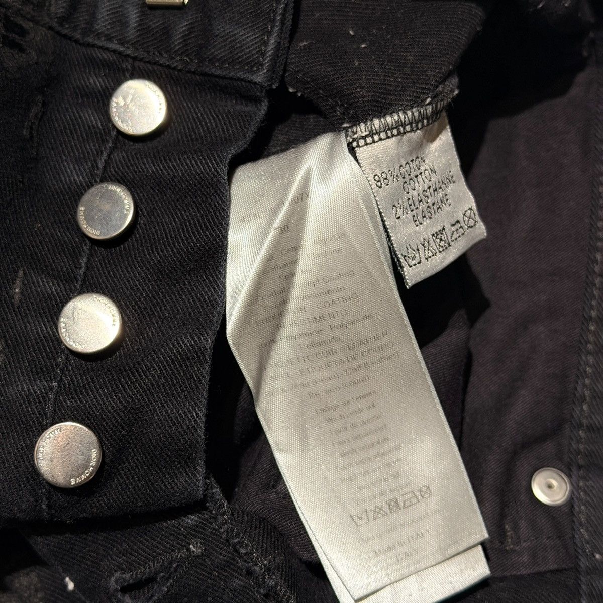 Dior Runway crackle painted denim Size US 30 / EU 46 - 4 Thumbnail