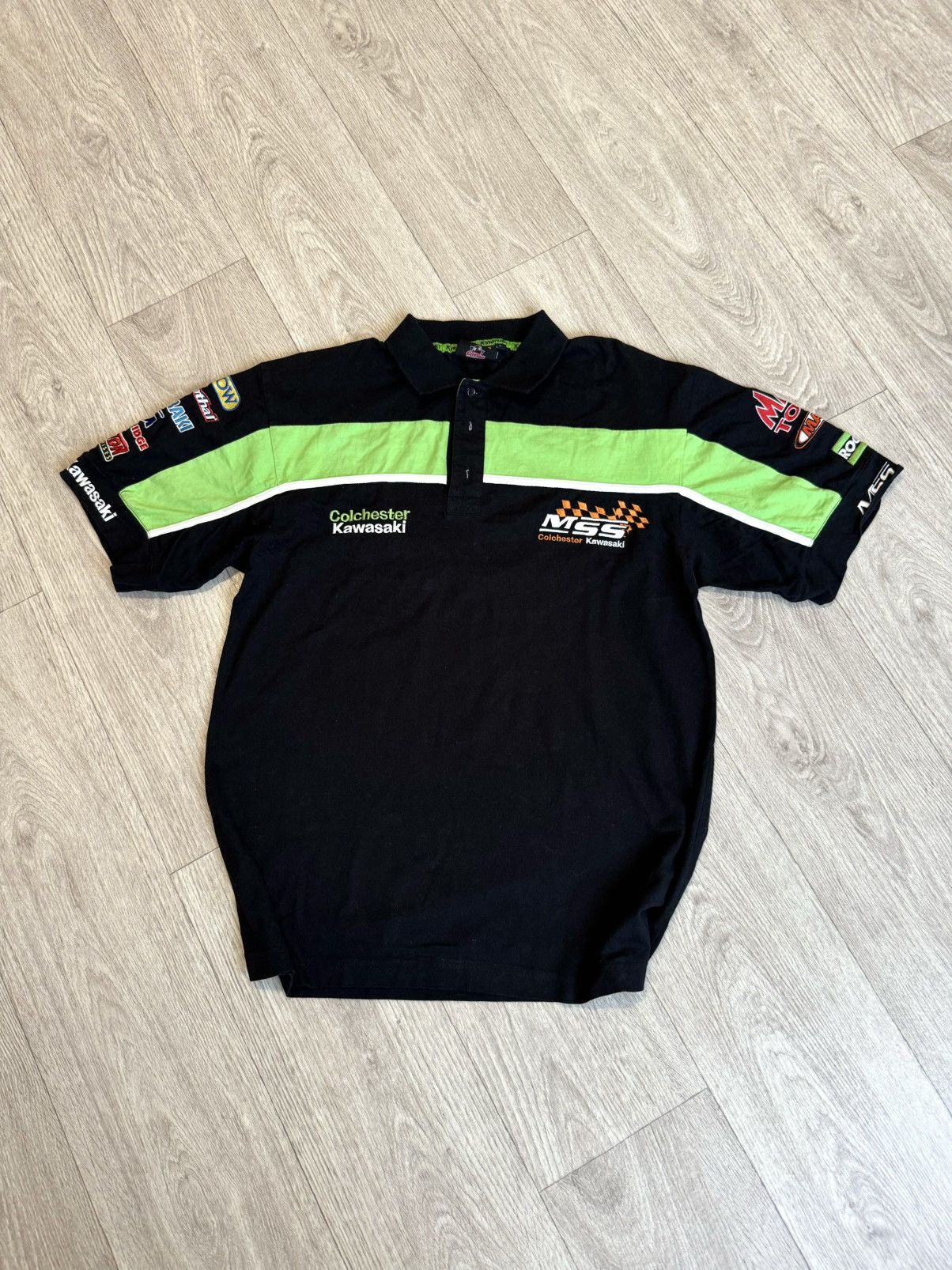 Vintage 🔷Vintage Kawasaki Racing Polo 90s🔷 Size US L / EU 52-54 / 3 - 1 Thumbnail