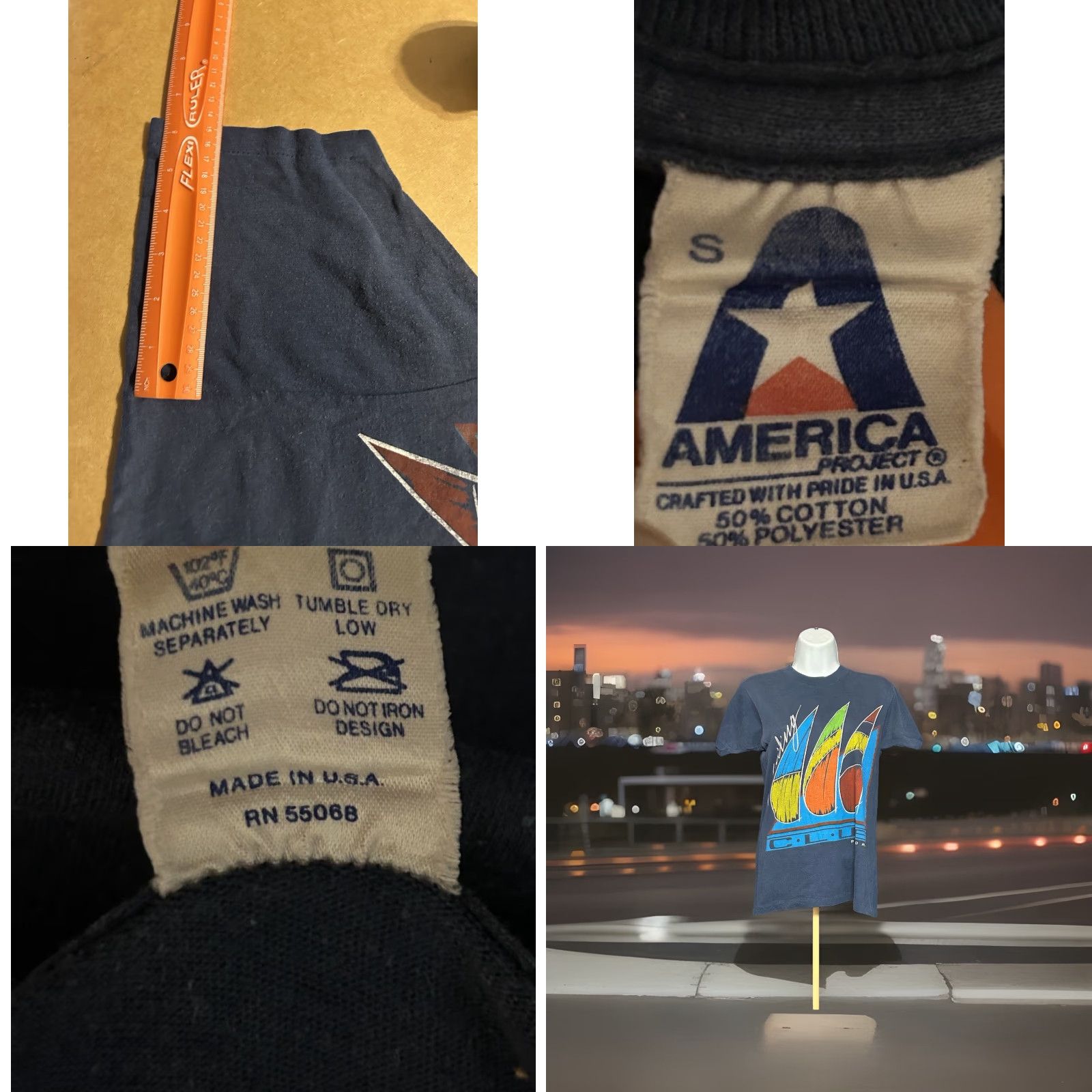 Vintage VINTAGE Puerto Rico Sailing Club Shirt Women Small Navy Blue Short Sleeve Made USA Size S / US 4 / IT 40 - 8 Thumbnail
