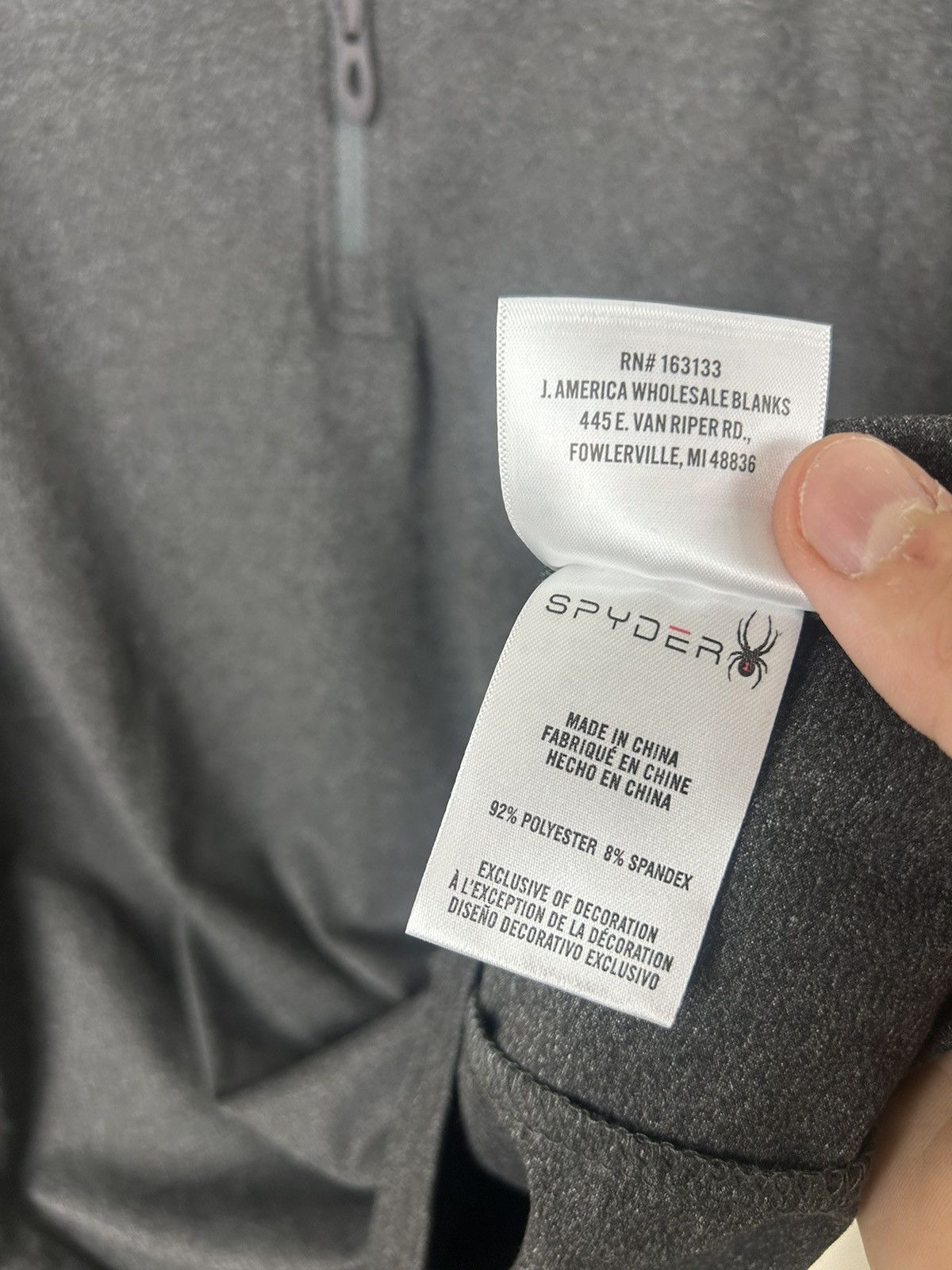 Vintage 1/4 zip spider medium charcoal women *defect front* Size M / US 6-8 / IT 42-44 - 5 Thumbnail