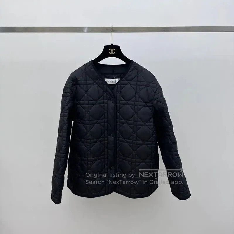 Dior Dior Black Women's Quilted Cotton Jacket . Size M / US 6-8 / IT 42-44 - 1 Thumbnail
