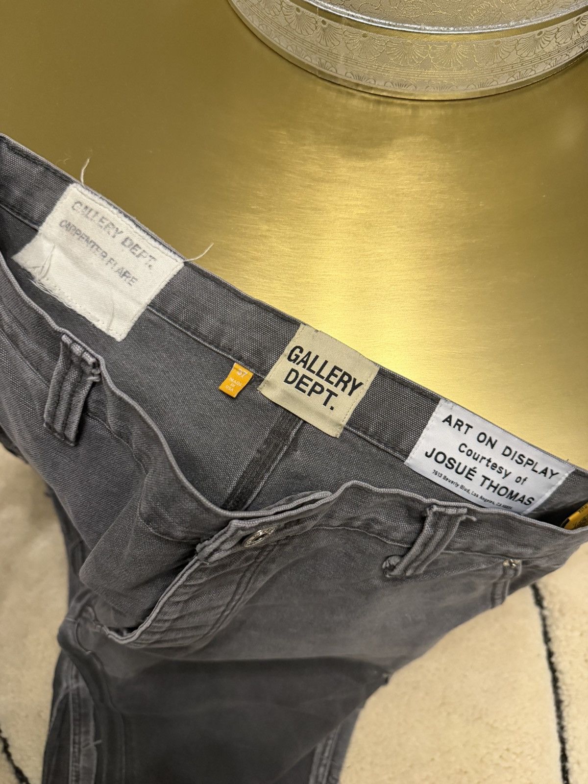Gallery Dept. Gallery Dept Grey Carpenter Paint Splatter Pants Size 37 Size US 37 - 6 Thumbnail