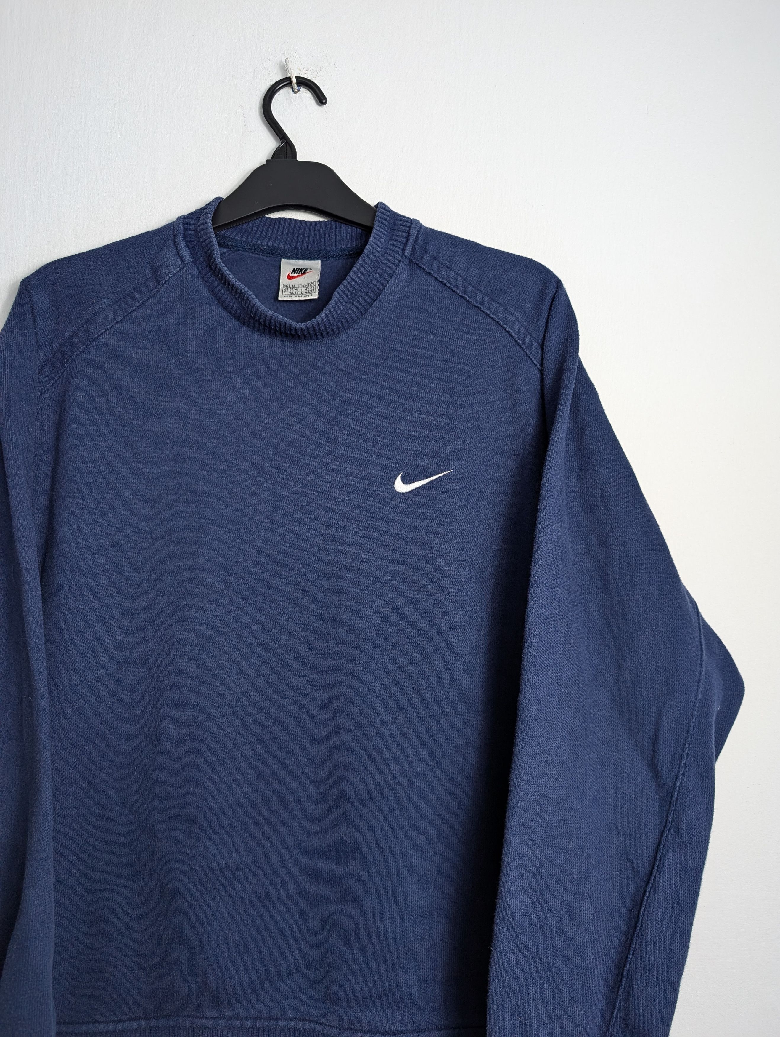 Nike Vintage 90s Nike Mock Neck Ribbed Sweatshirt Boxy Y2K Retro Size US M / EU 48-50 / 2 - 2 Thumbnail