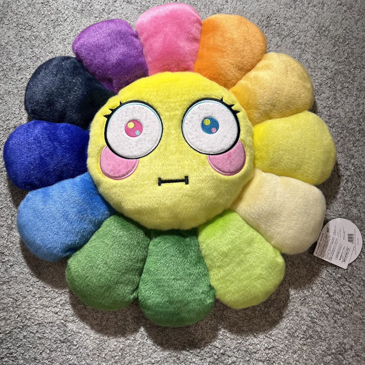 Takashi Murakami Takashi Murakami 60cm Rainbow Emoji Flower cushion pillow Size ONE SIZE - 1 Thumbnail