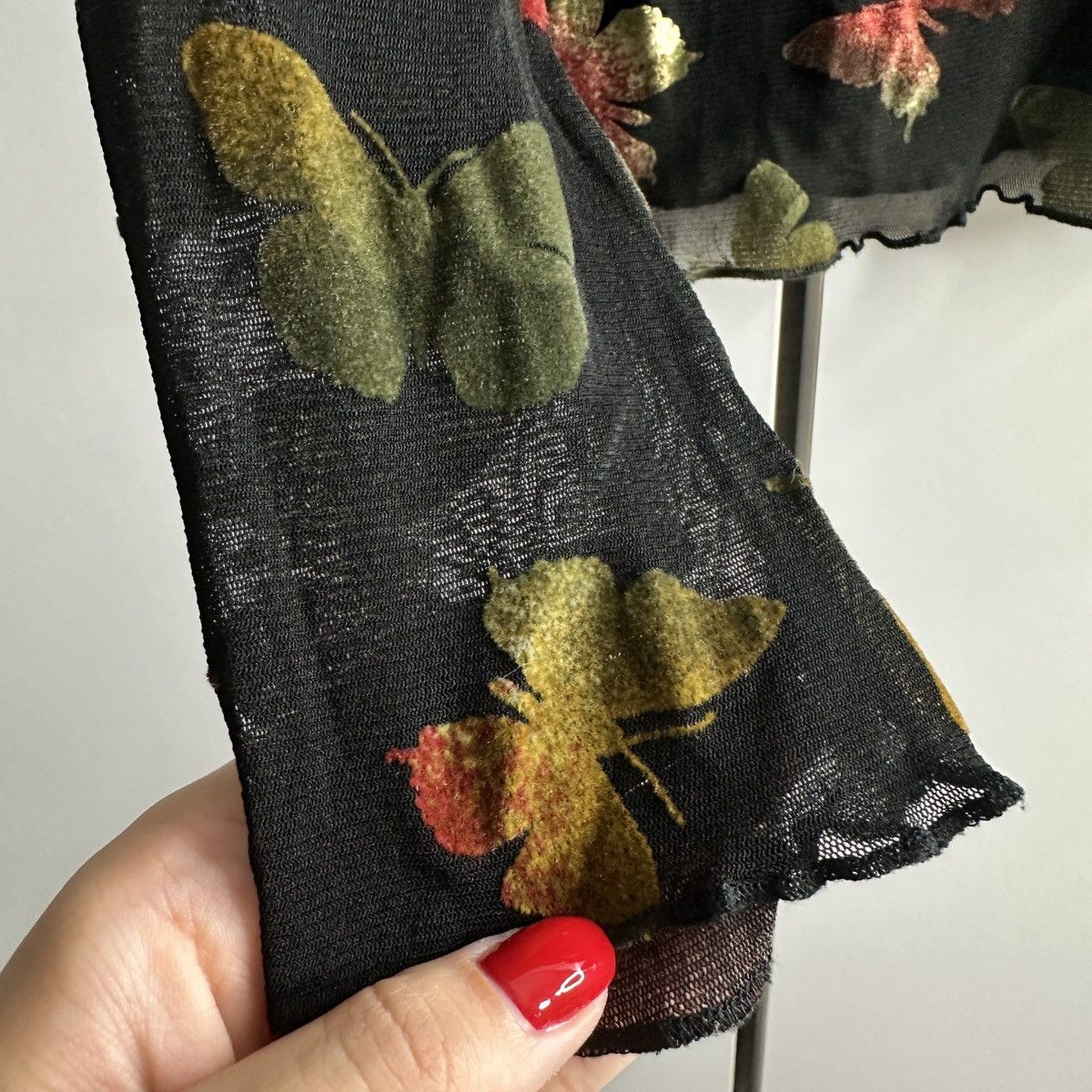 Other mesh blouse with butterflies made in Italy Size S / US 4 / IT 40 - 2 Thumbnail