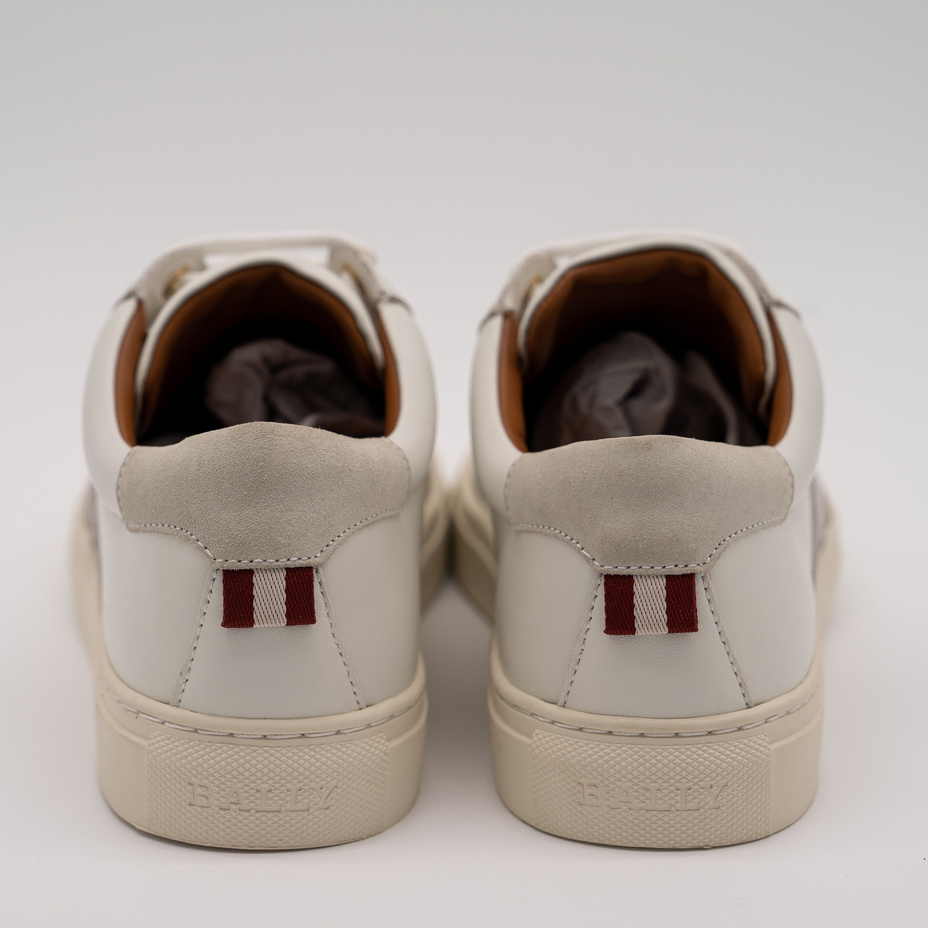 Bally 9.5 Bally Women's Hely White Low-Top Sneakers Red Leather Size US 9.5 / IT 39.5 - 5 Thumbnail