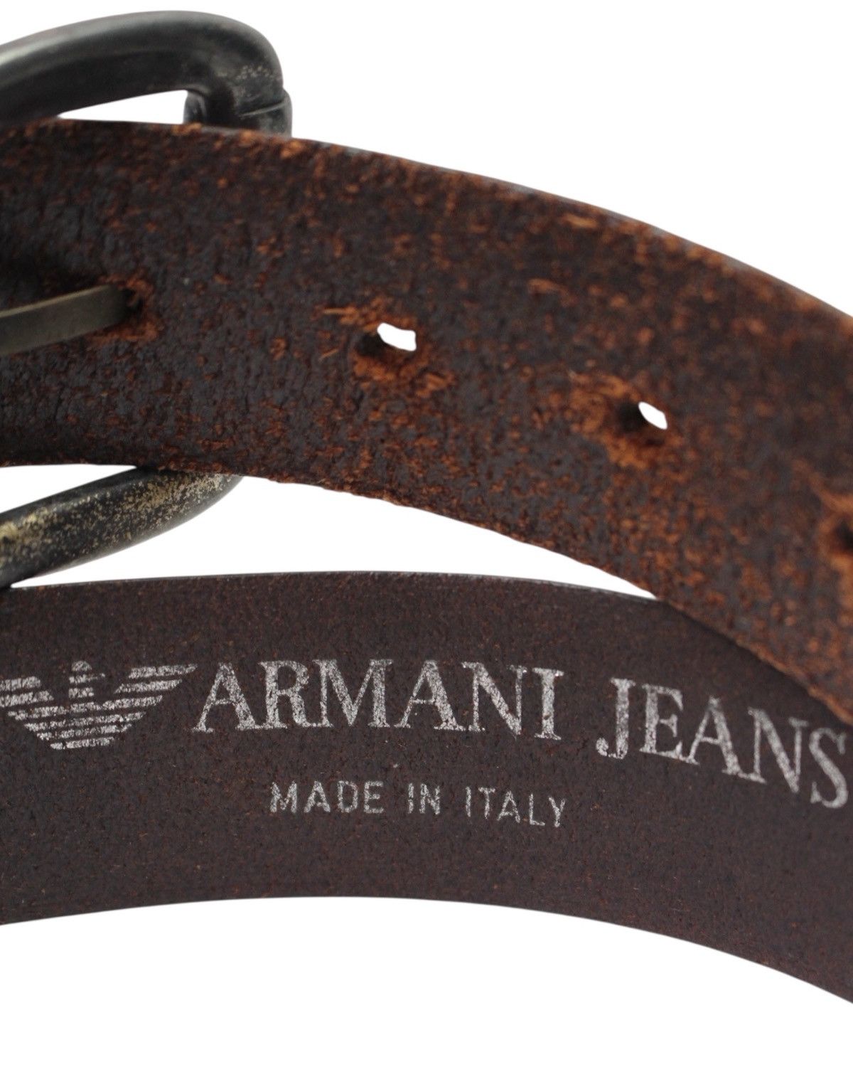 Giorgio Armani 2000s ARMANI JEANS LEATHER BELT Size ONE SIZE - 5 Thumbnail