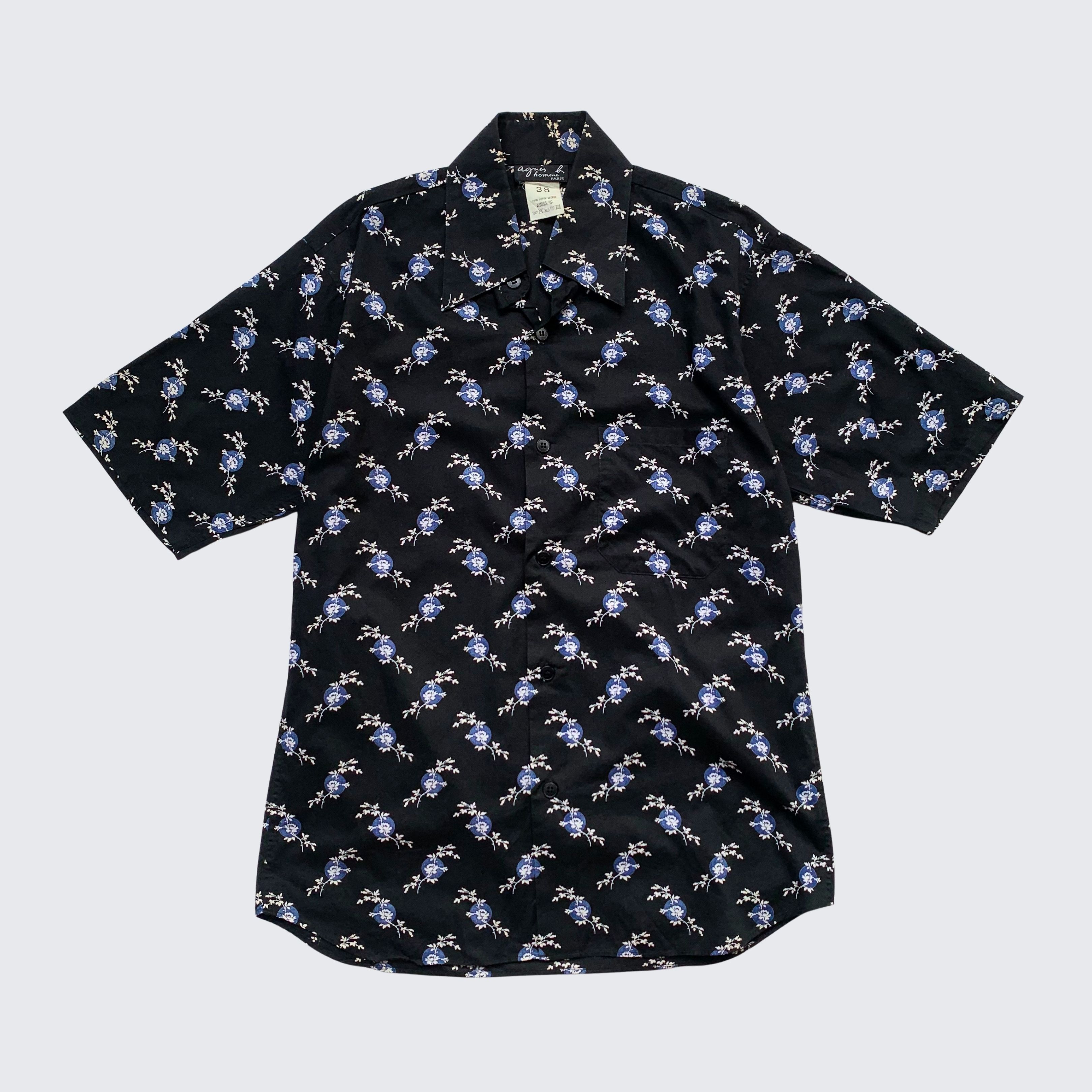 agnes b. Vintage Agnes B Homme Paris Made In Japan Floral Shirt Size US M / EU 48-50 / 2 - 1 Thumbnail