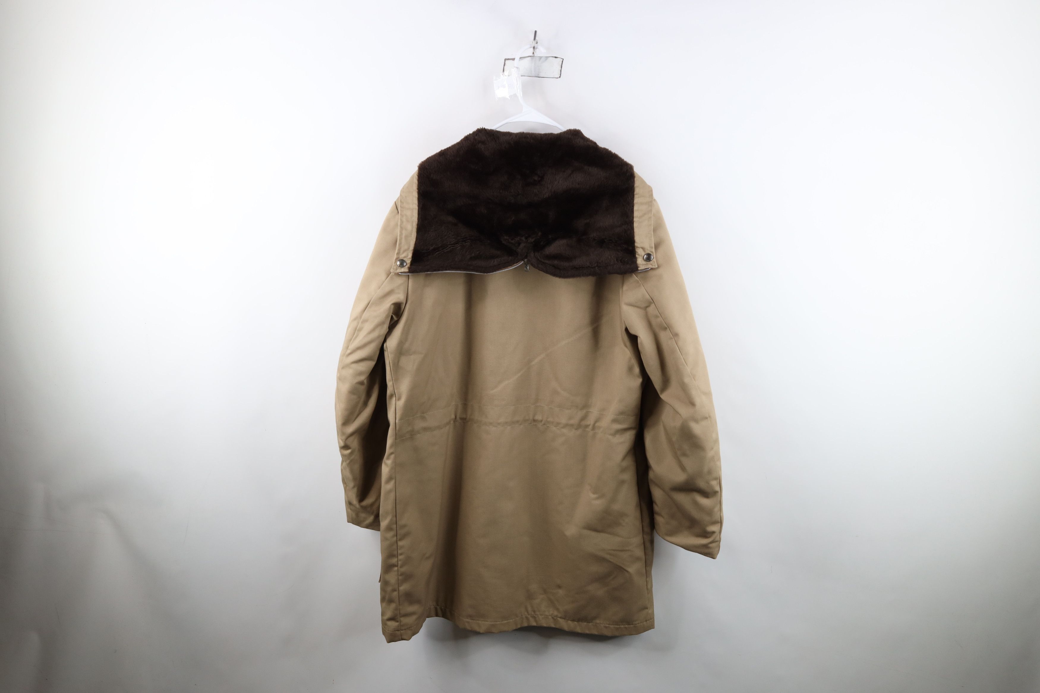 Vintage Vintage 70s Streetwear Hooded Canvas Parka Jacket Beige Size US L / EU 52-54 / 3 - 14 Thumbnail