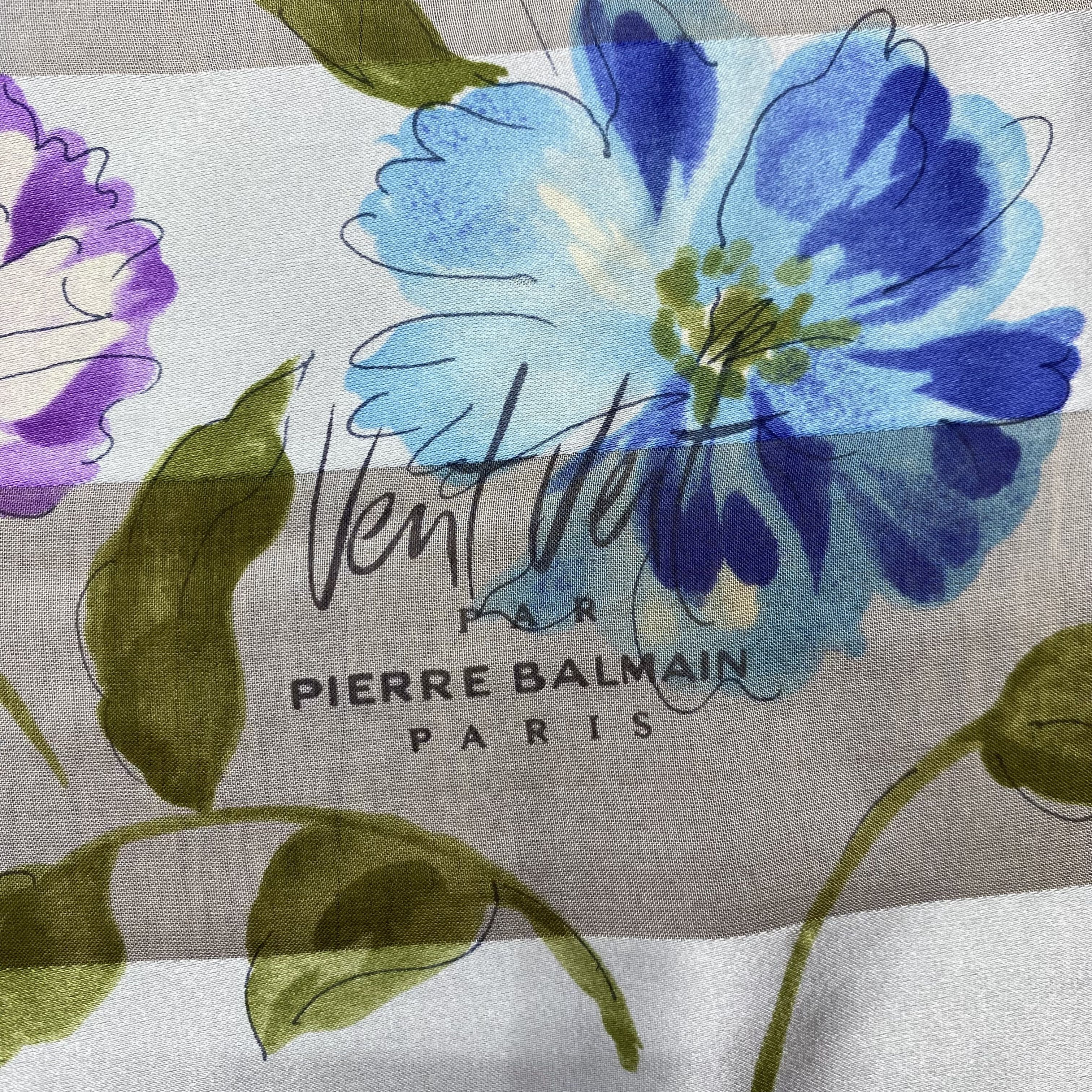 Pierre Balmain × Vintage Vintage 90s Pierre Balmain Silk Scarf SSC256 Size ONE SIZE - 3 Thumbnail
